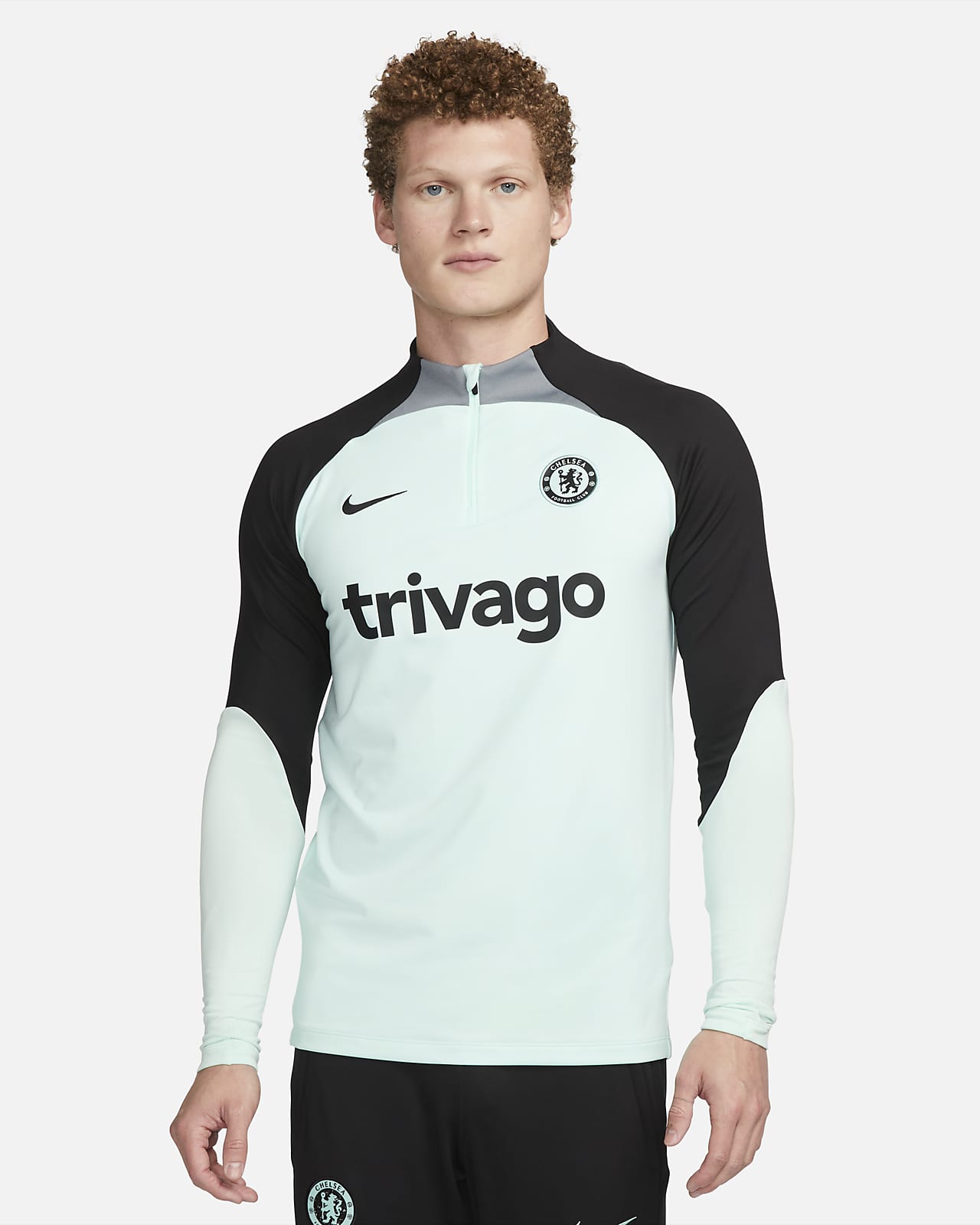 Ανδρική πλεκτή ποδοσφαιρική μπλούζα προπόνησης Nike Dri-FIT Τσέλσι Strike