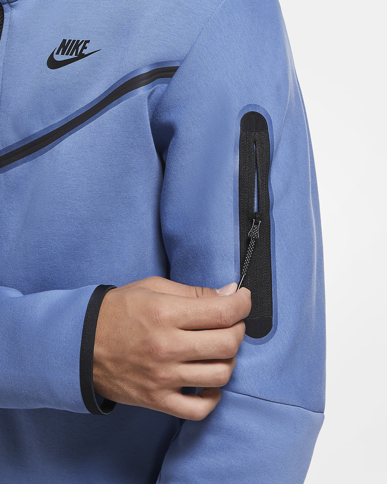 nike fleece jacket blue