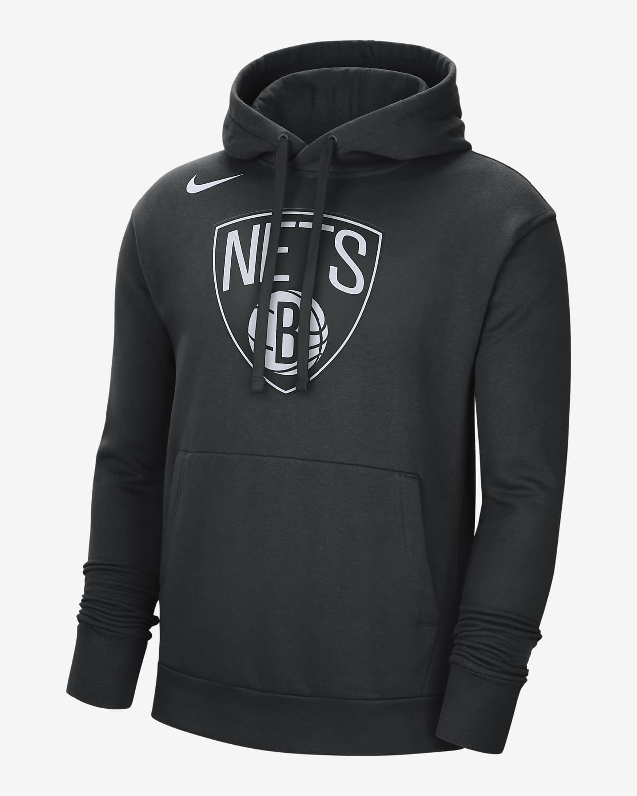 Nike Men's Brooklyn Nets Black Fleece Pullover Hoodie, XL