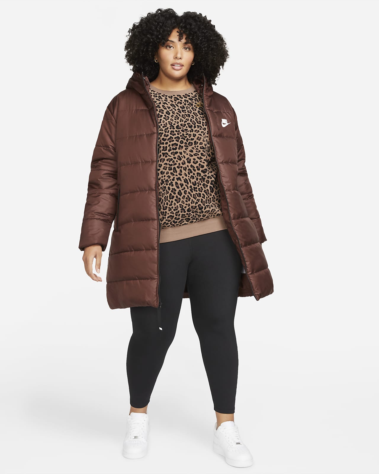 nike plus size swoosh parka