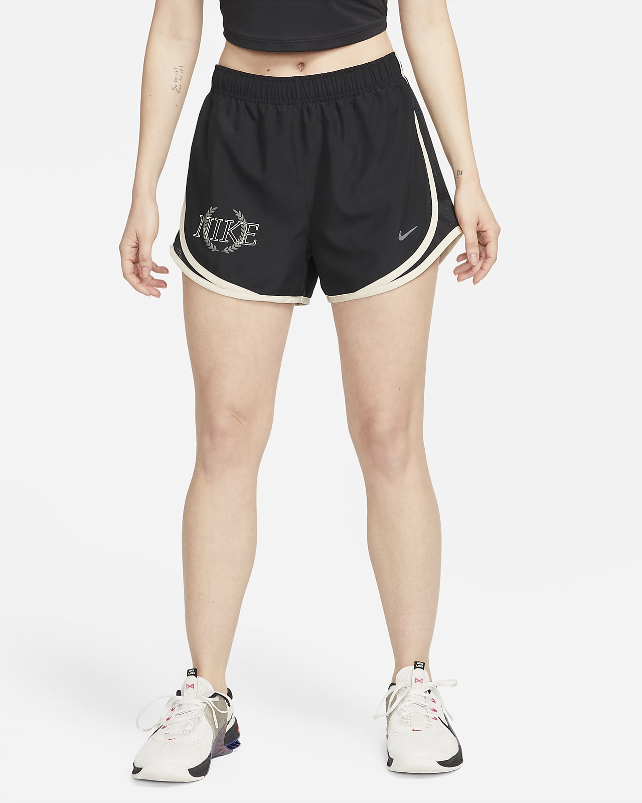 Shorts de running con gráfico y forro de ropa interior para mujer Nike Dri-FIT Tempo