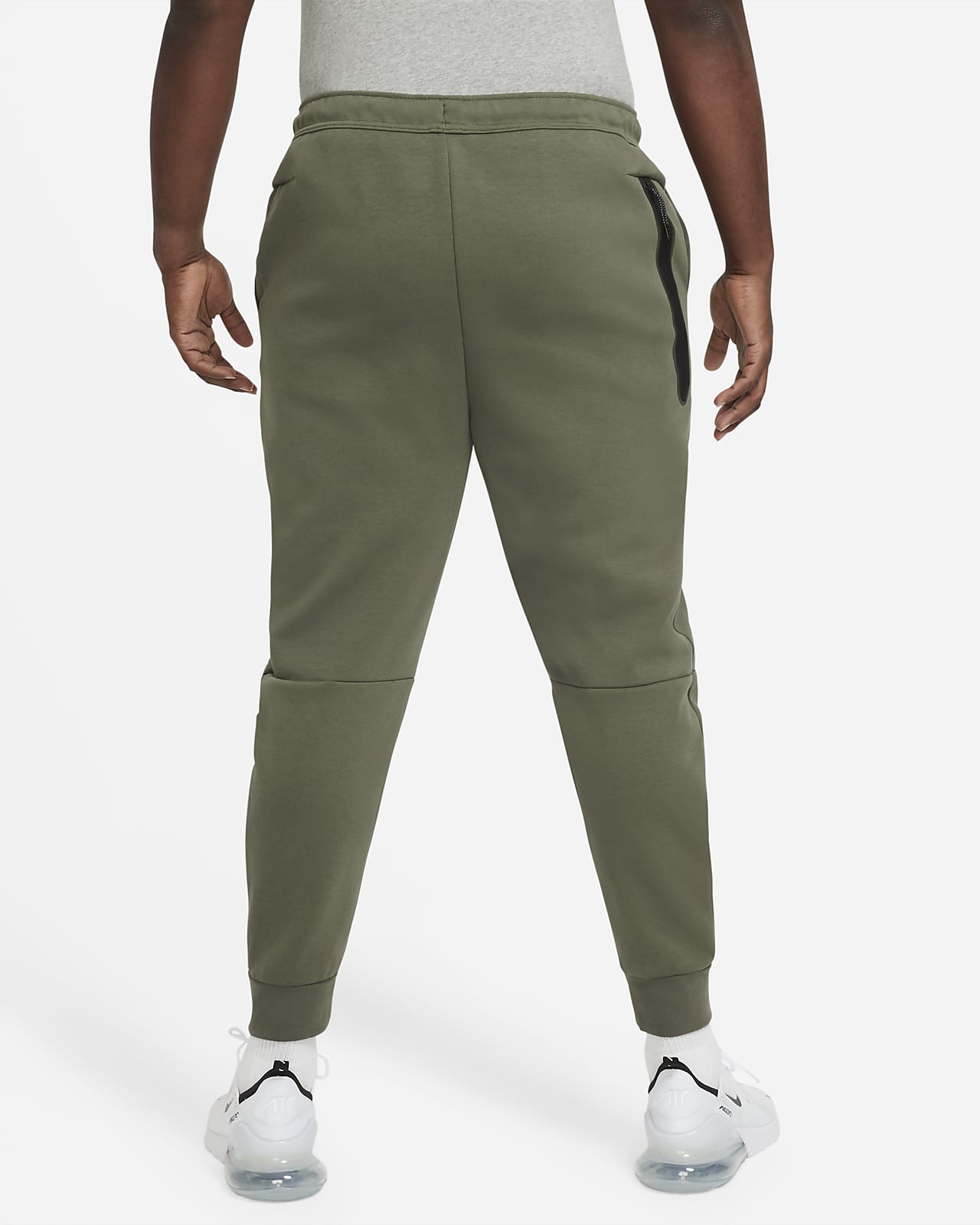 khaki tech fleece joggers