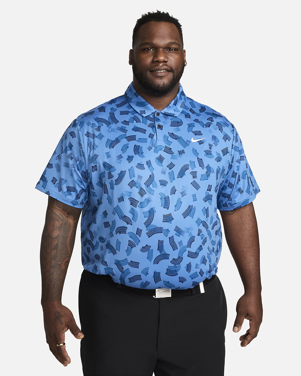 nike golf polo blue