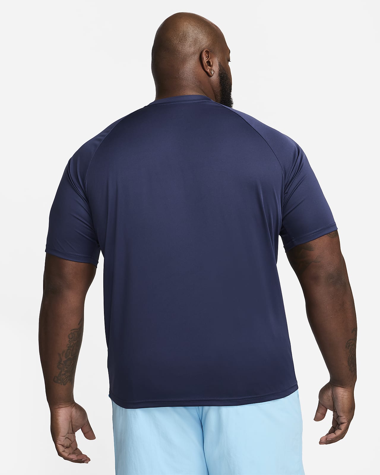 Camiseta Hombre Fitness Manga Corta UV Natación Deporte Secado Rápido - ▽