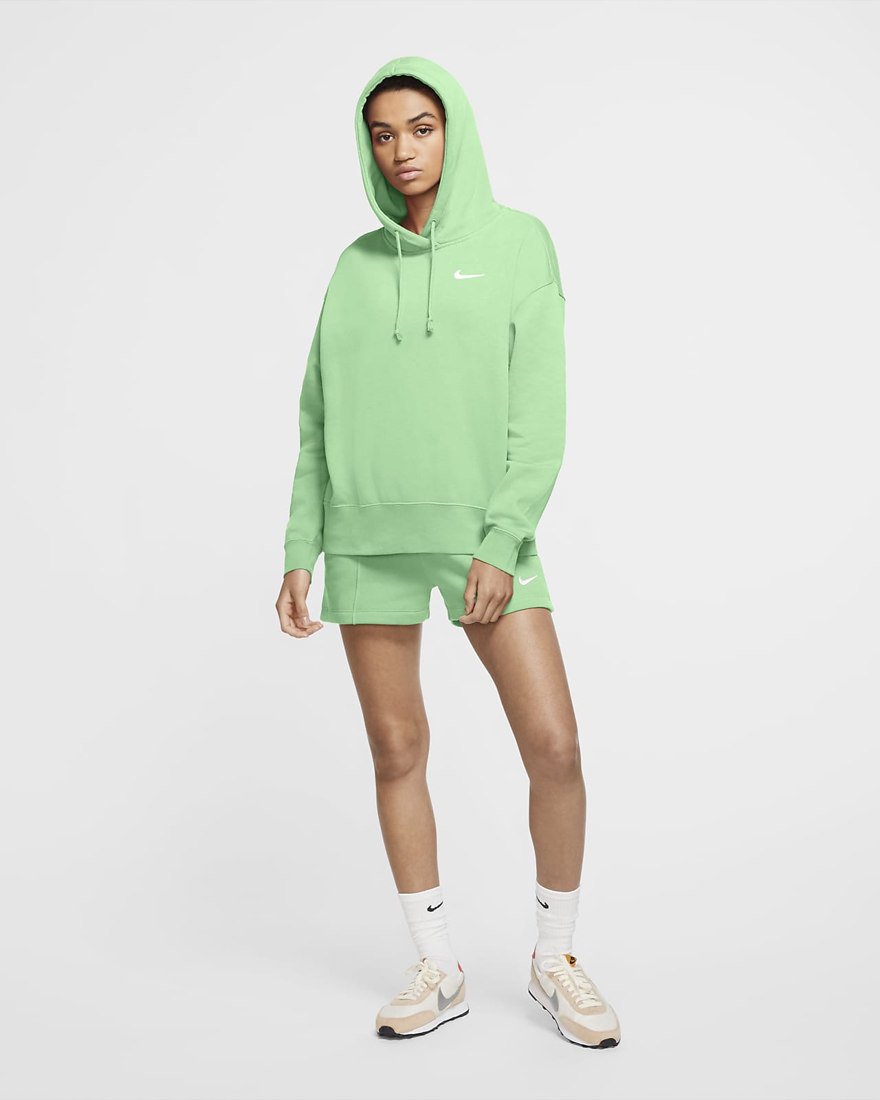 nike hoodie green womens