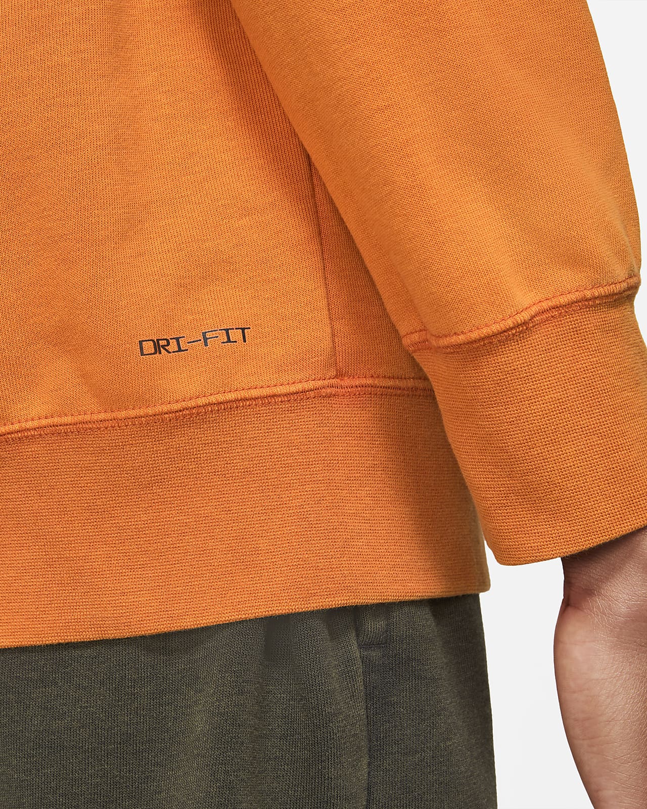 orange dri fit hoodie