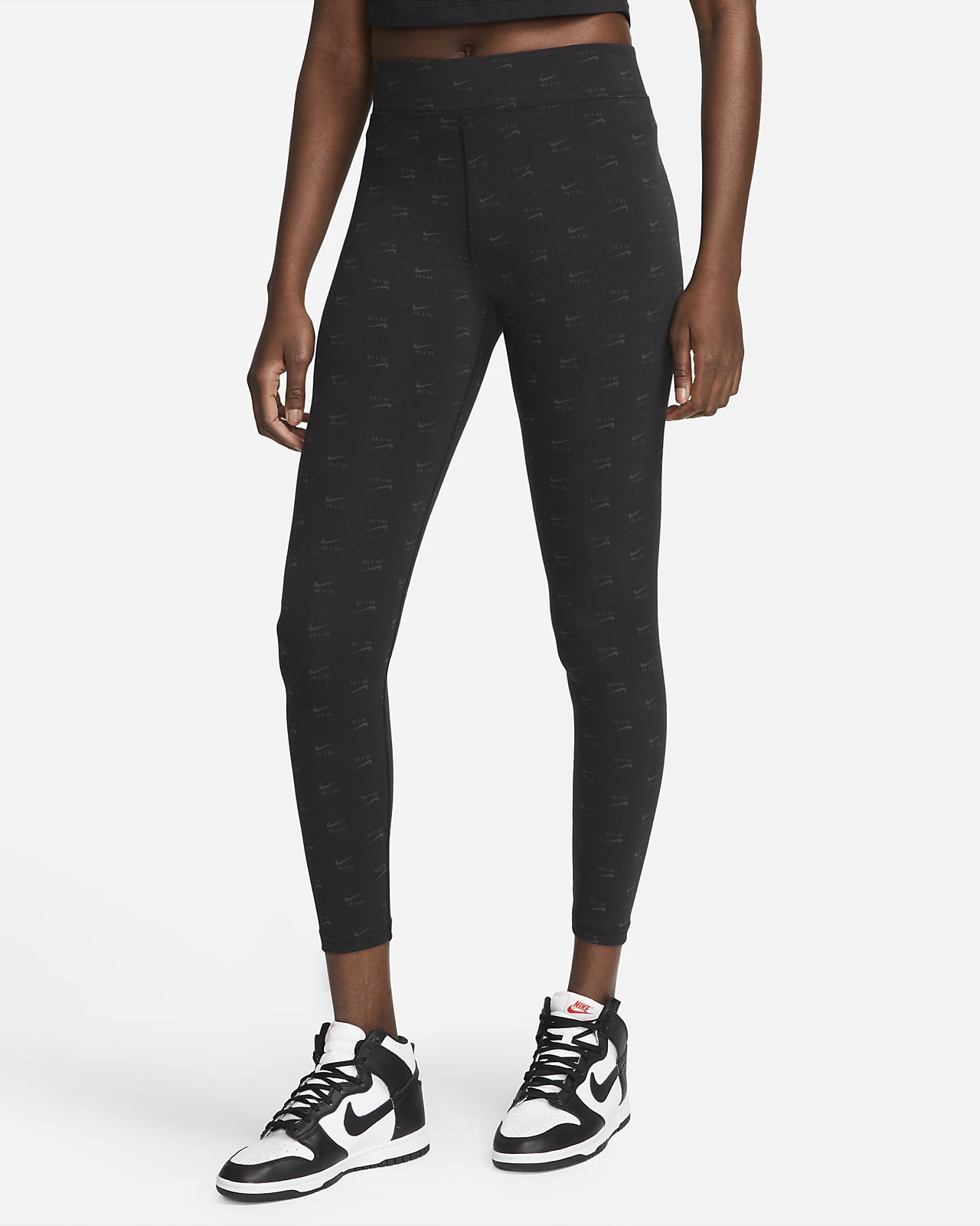 Nike Air-leggings med print og høj talje til kvinder