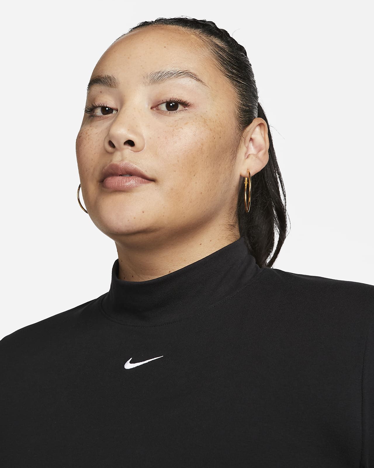 Haut à manches longues et col montant Nike Sportswear Essential pour femme (grande taille). Nike FR