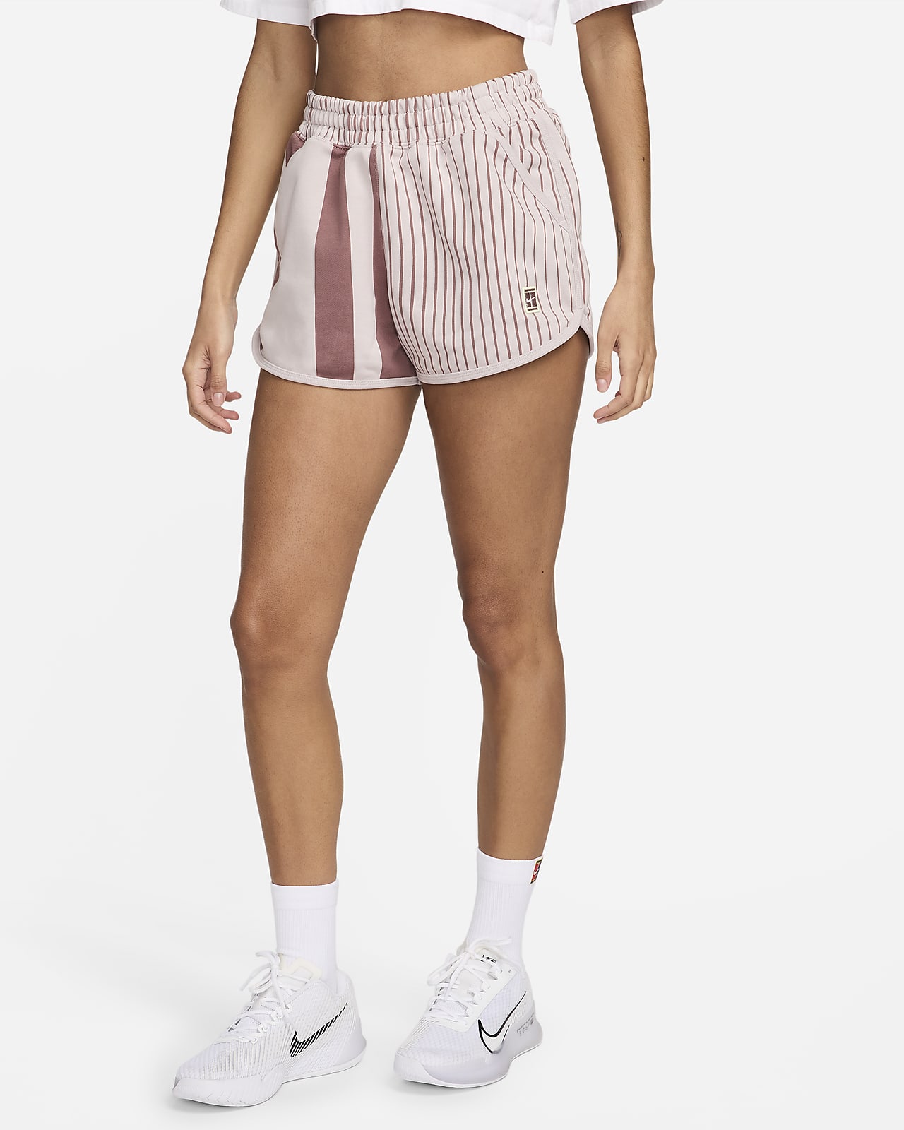 Nike Court Dri-FIT Heritage Tennis Pants White/Black Size Med