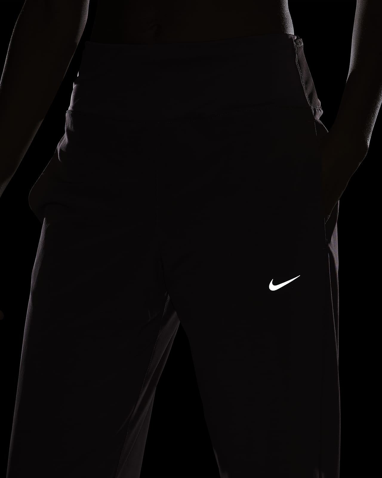 Nike Swift Men's Running Pants In White/black/black Reflective