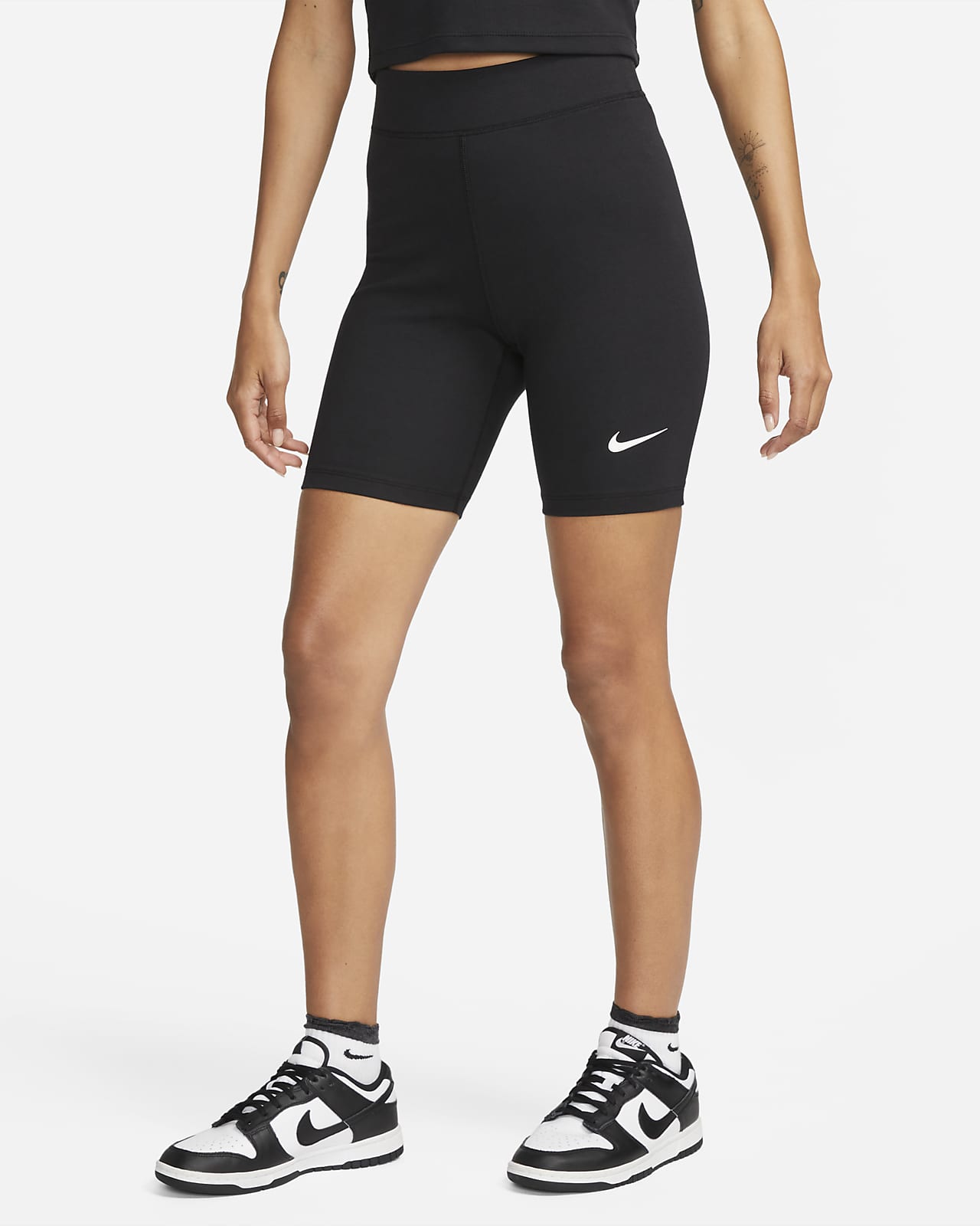 Nike Sportswear Classic Pantalons curts de cintura alta de 20 cm de ciclisme - Dona