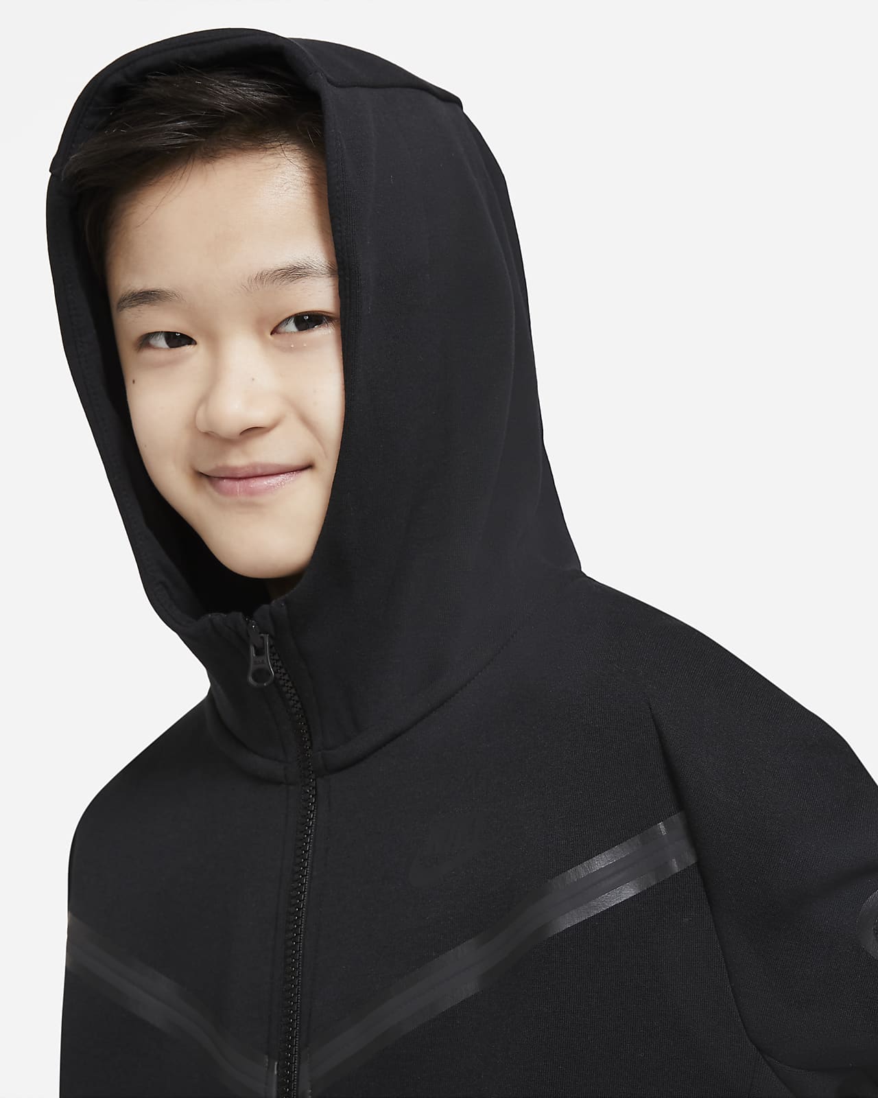 Nike Sportswear Tech Fleece Older Kids' (Boys') Full-Zip Hoodie. Nike Vn