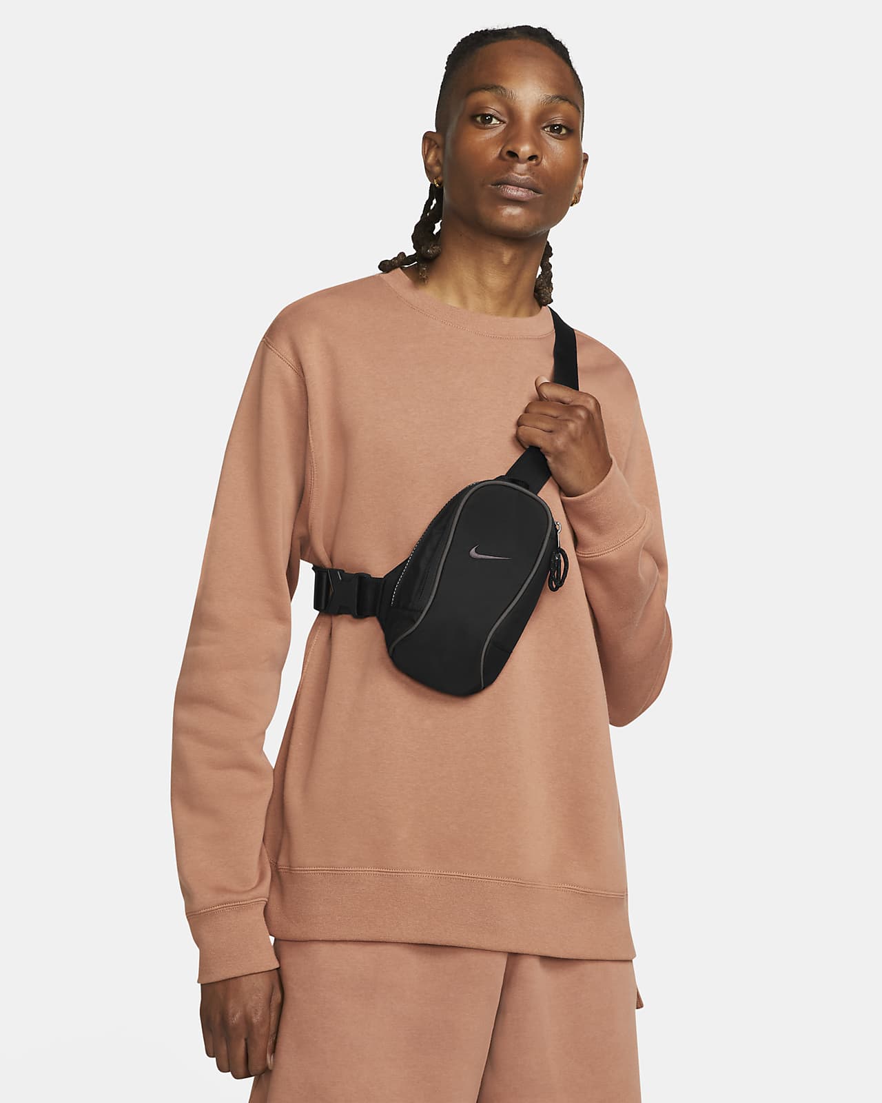 Nike Sportswear ESSENTIALS SLING BAG UNISEX - Across body bag -  black/ironstone/black 