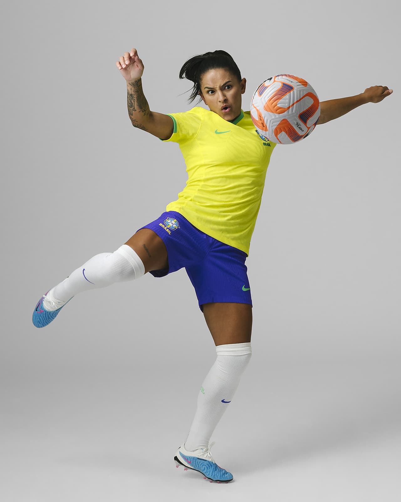 Brasilien 2023 Stadium Home Nike Dri-FIT-Fußballtrikot für Damen
