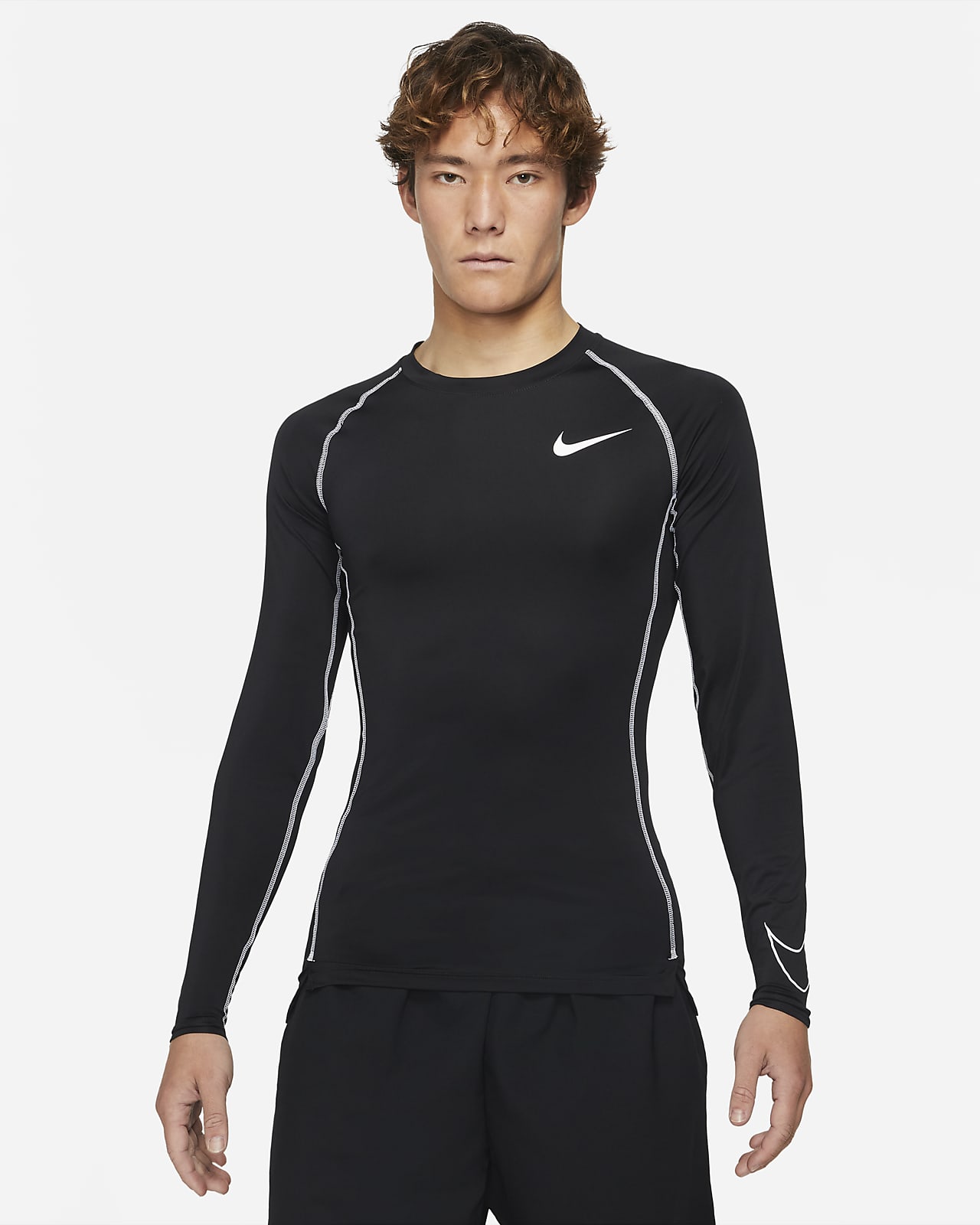 nike pro dri-fit 男子紧身长袖训练上衣