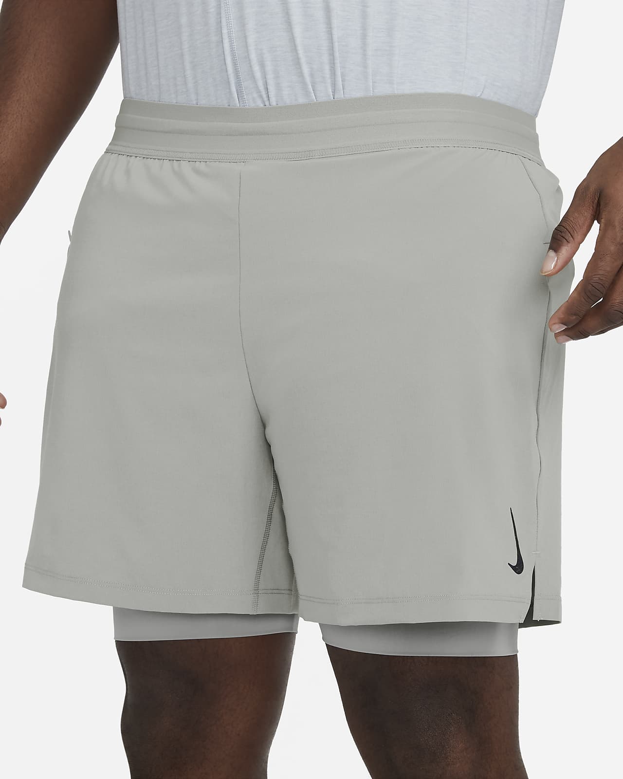 nike yoga shorts 2 in 1