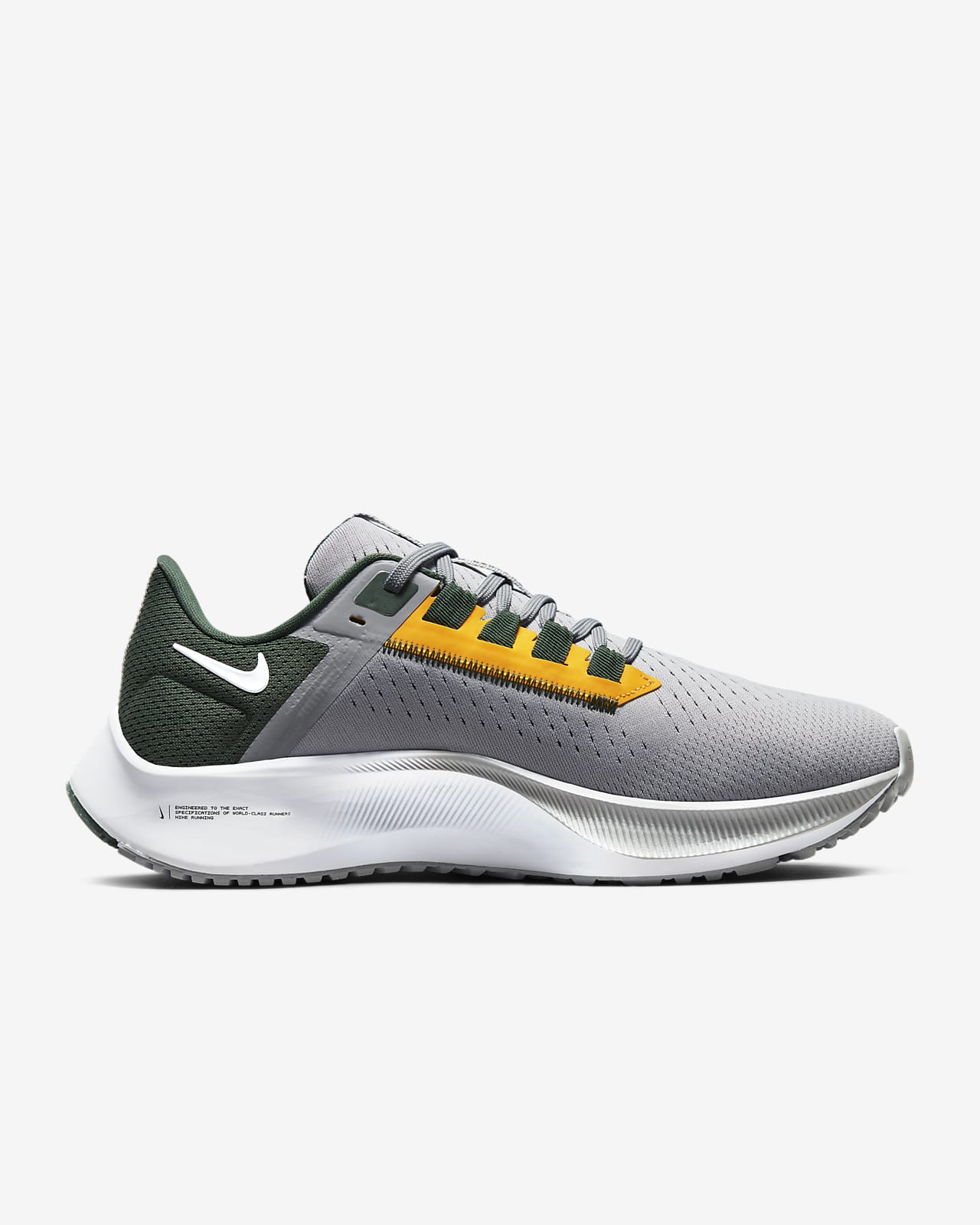 Nike Air Zoom Pegasus 38 (NFL Green Bay Packers) Men's Running Shoe ...