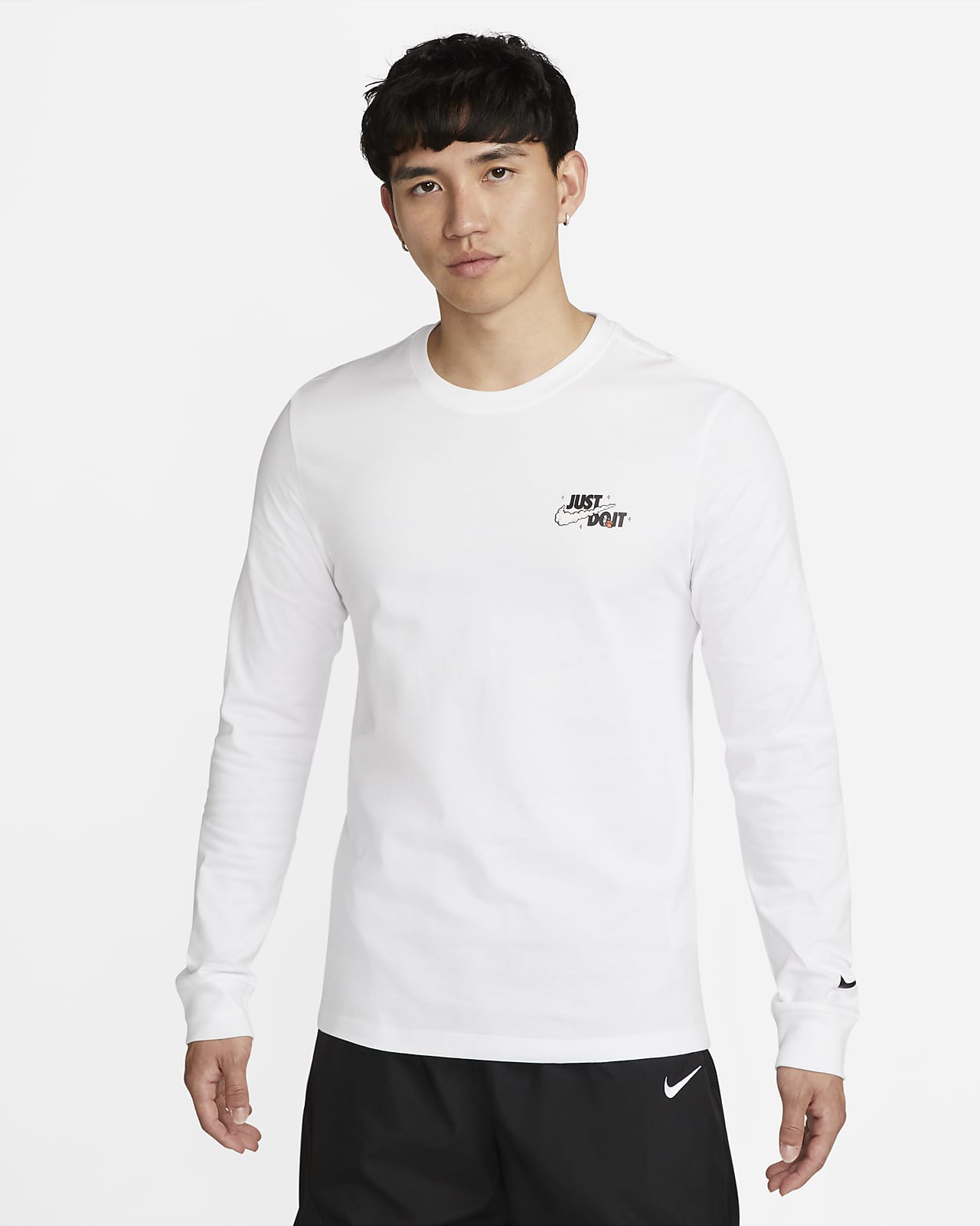 Nike "Just Do It." เสื้อยืดแขนยาวผู้ชาย