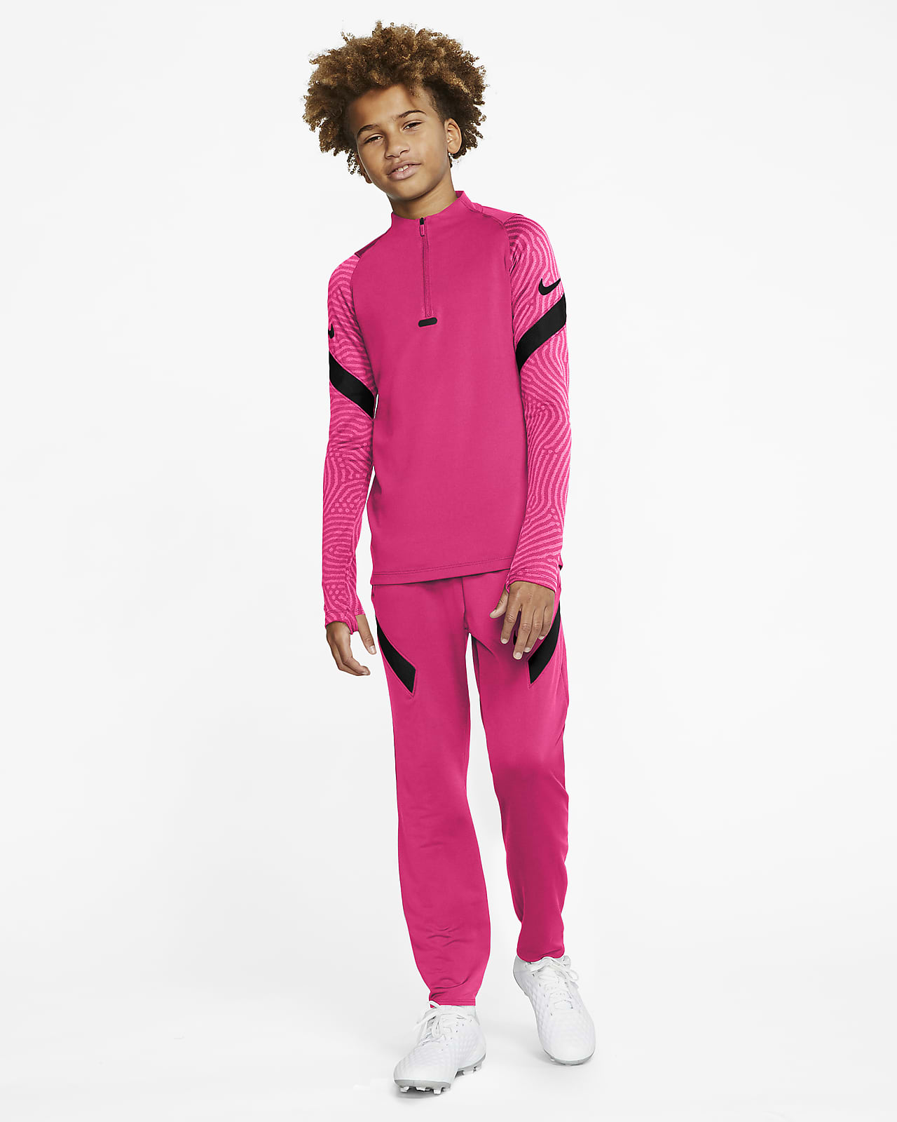 nike pink drill top