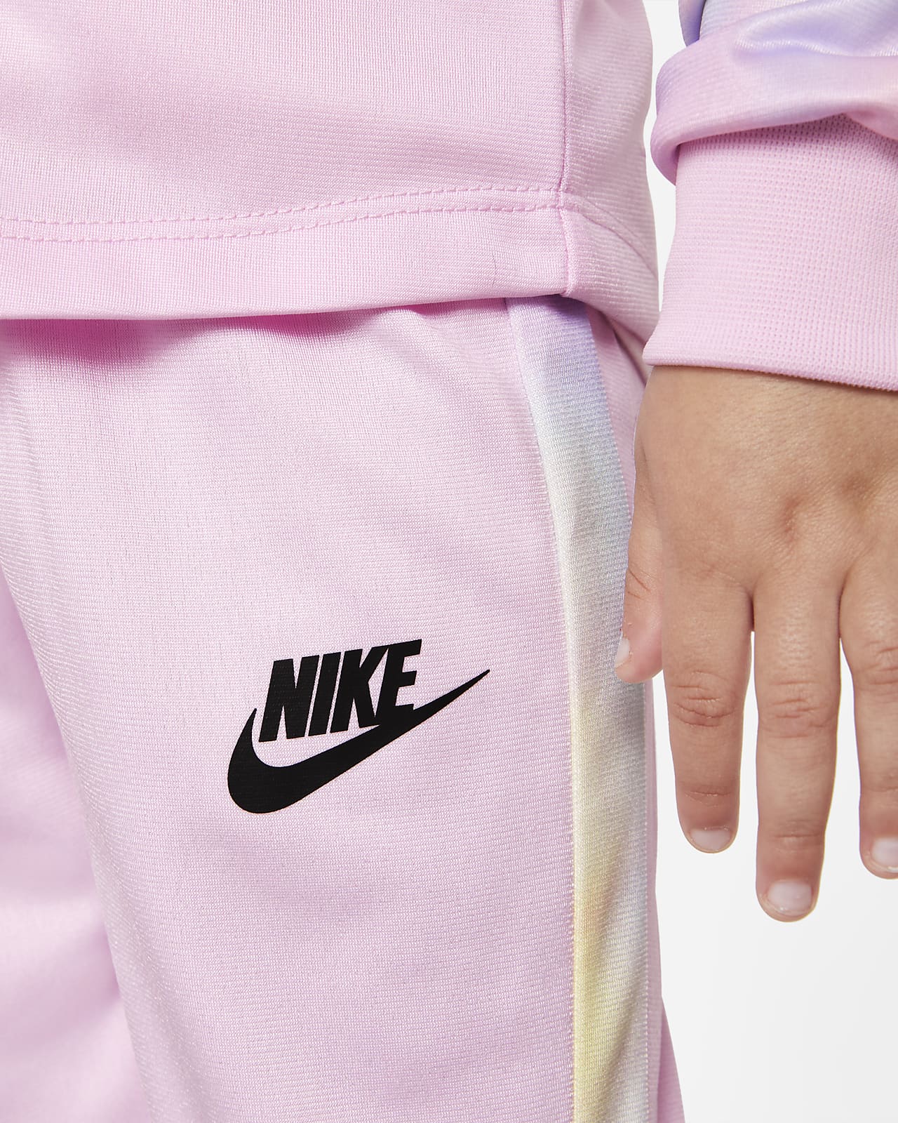 nike swoosh tracksuit pink