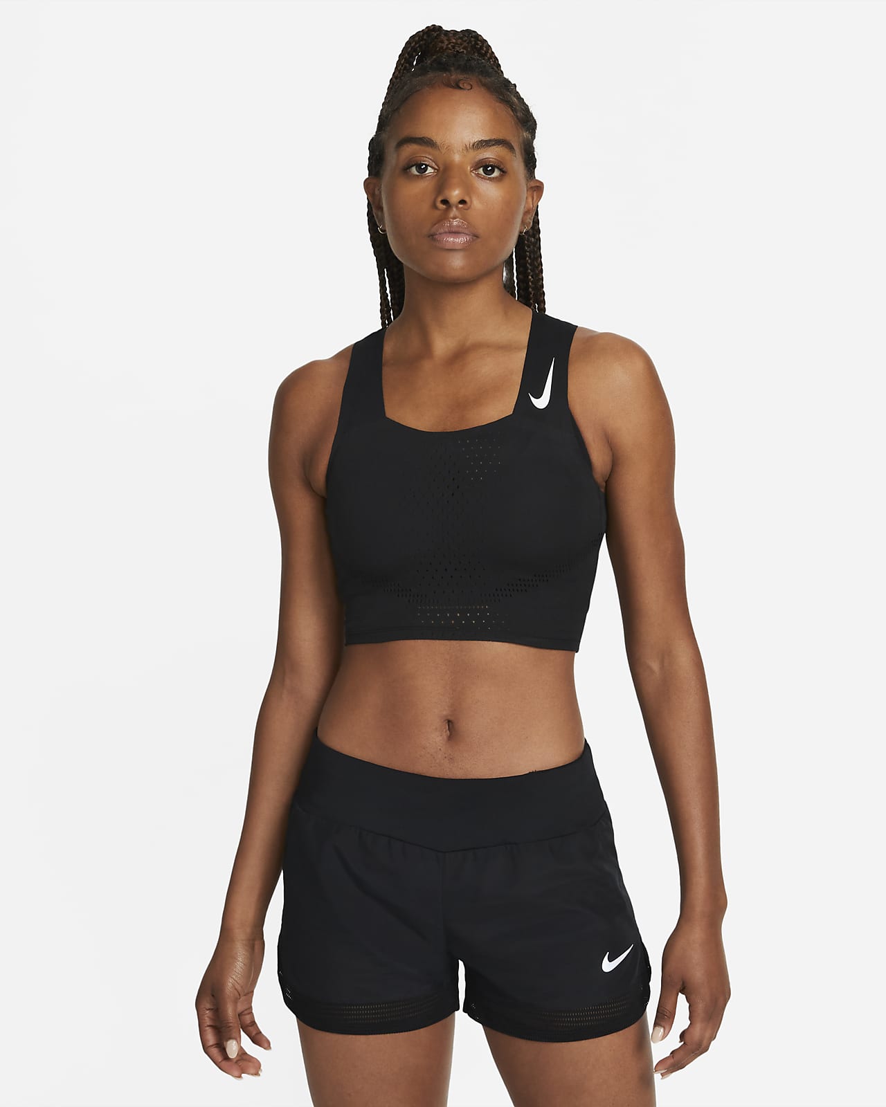 Top crop de running para mujer Nike Dri-FIT ADV AeroSwift.
