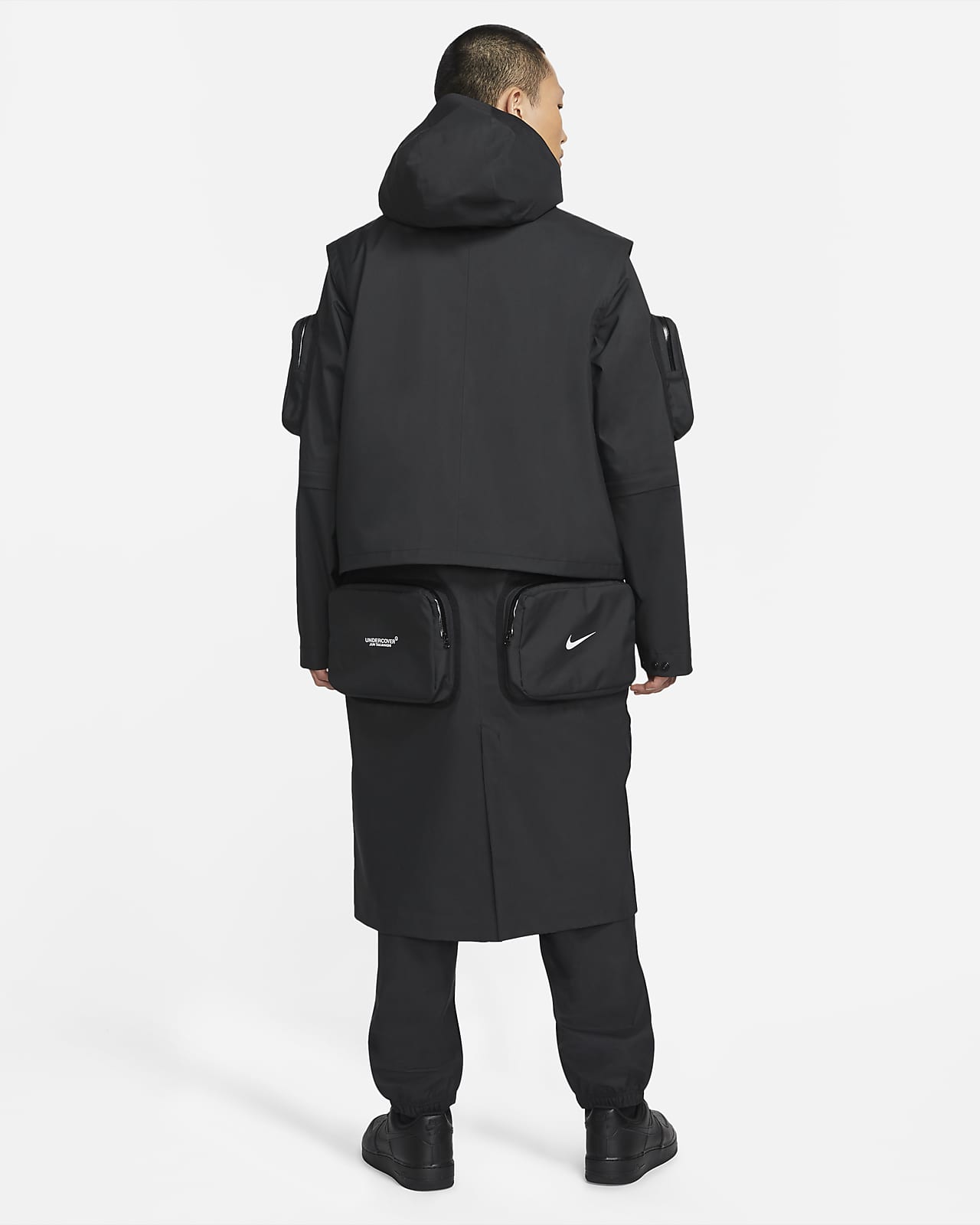 nike undercover parka black