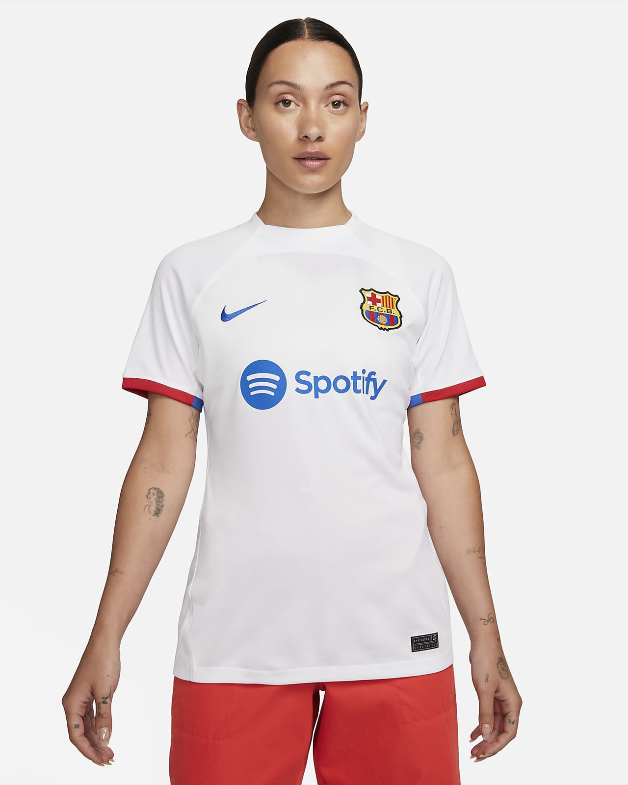 Fotbollströja FC Barcelona 2023/24 Stadium (bortaställ) Nike Dri-FIT för kvinnor