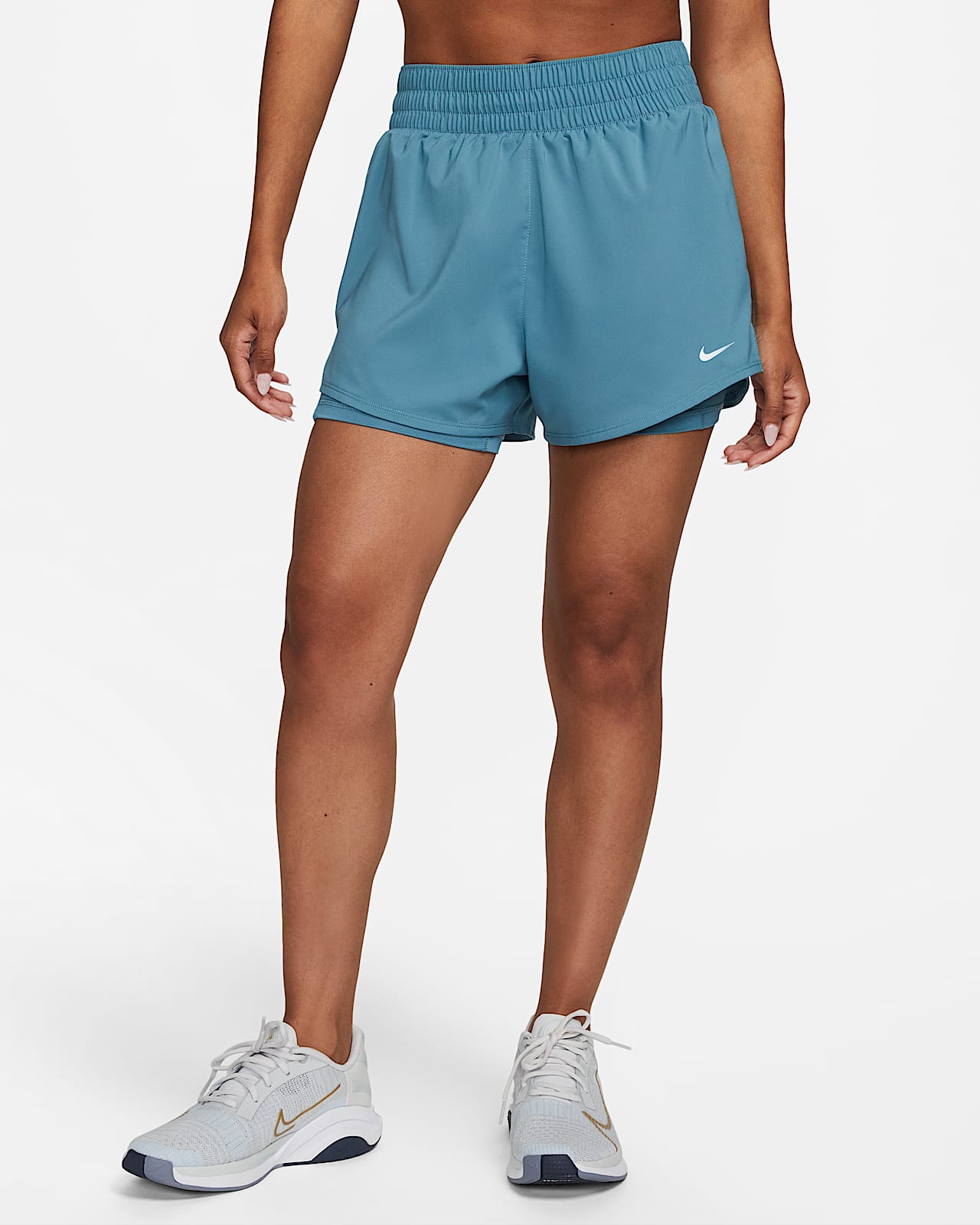 Nike One Women's Dri-FIT High-Waisted 8cm (approx.) 2-in-1 Shorts. Nike SK