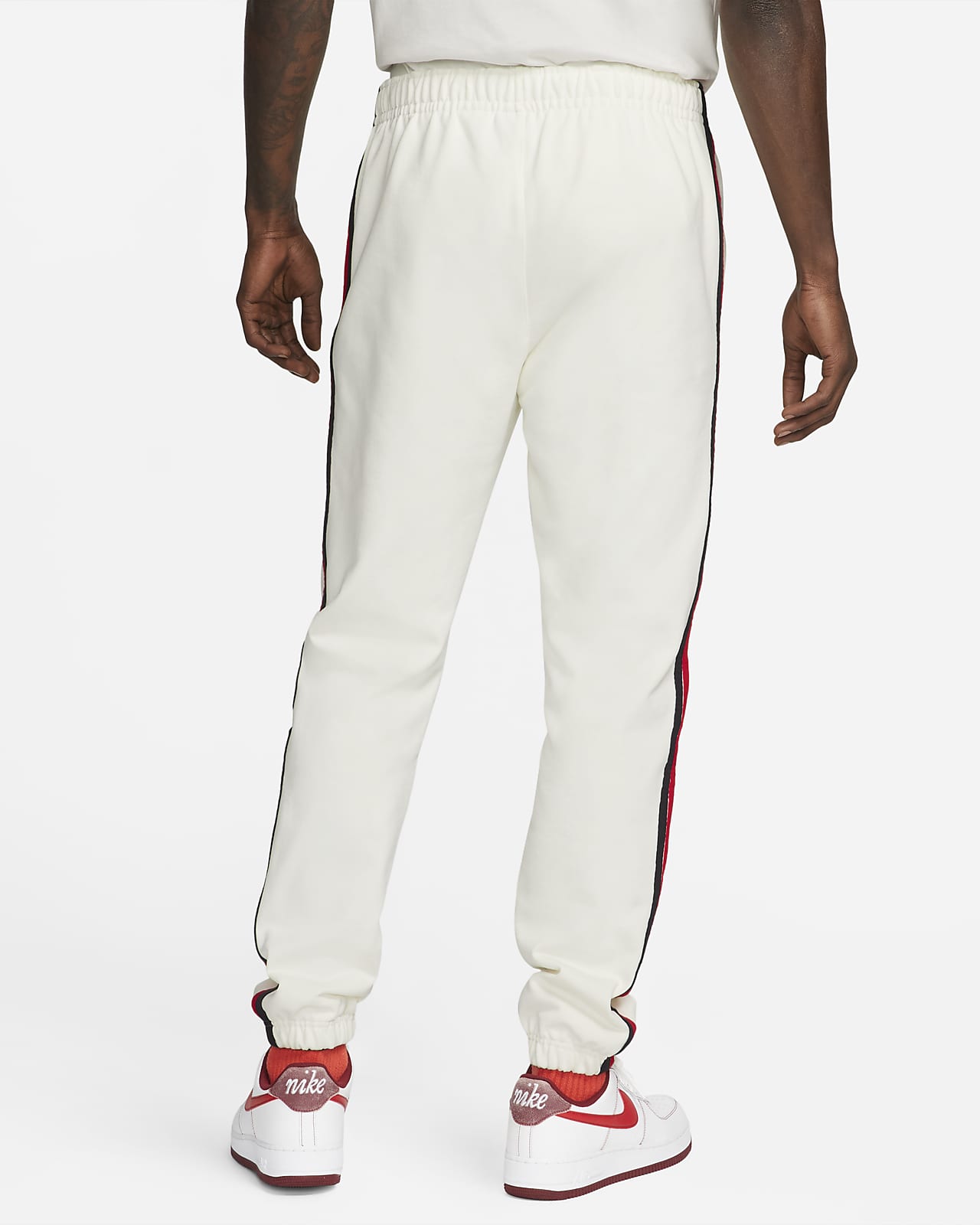 men's nike sportswear striped fleece jogger pants