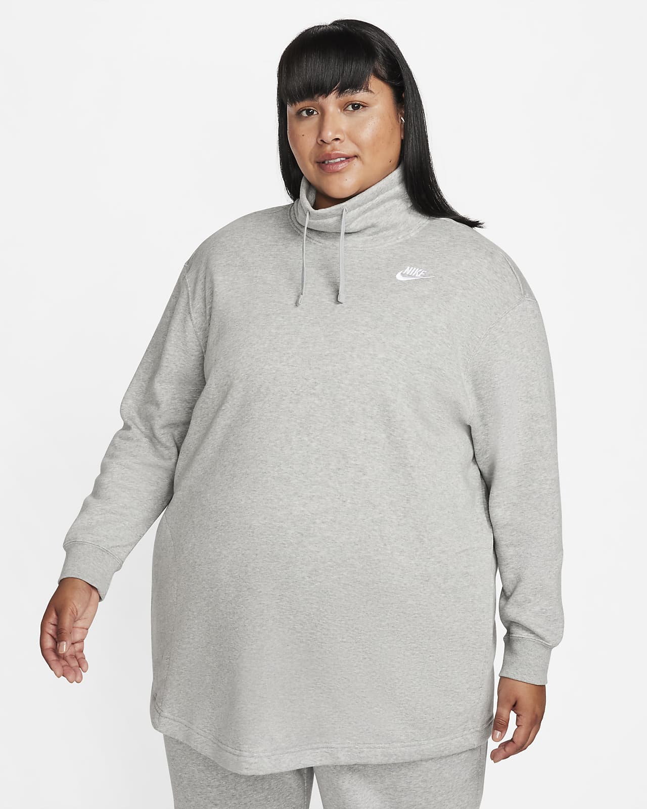 Sudadera de cuello alto oversized para mujer (talla grande) Nike Sportswear Club Fleece