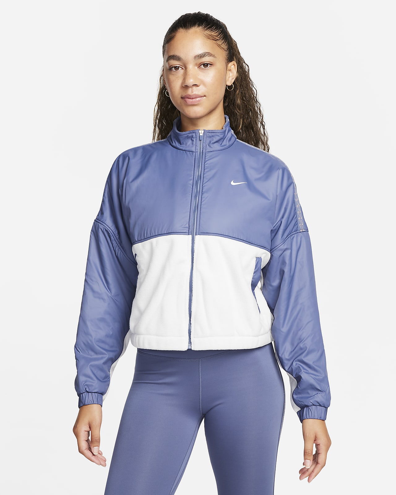 Nike Therma-FIT One Fleece-Jacke mit durchgehendem Reißverschluss für Damen