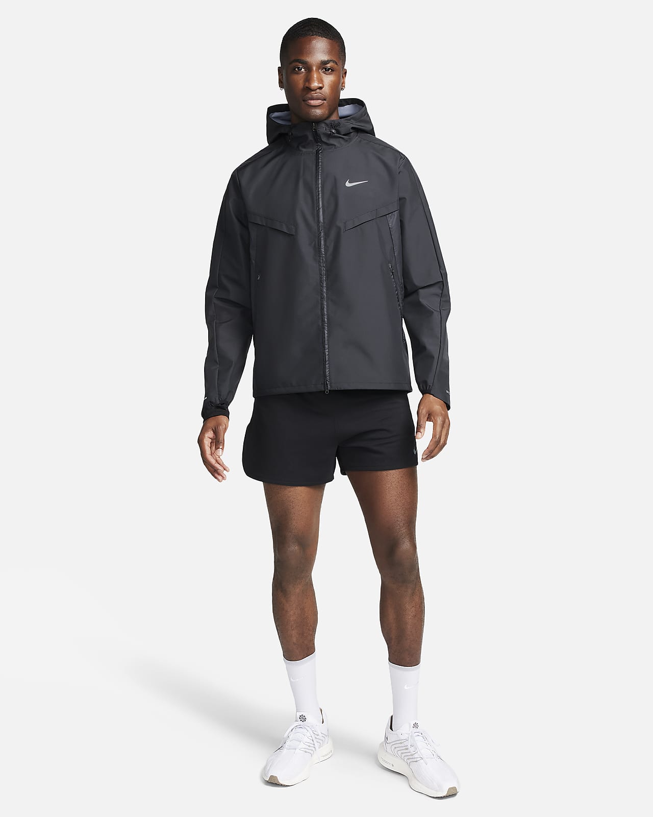 Veste sportswear windrunner kaki noir homme - Nike