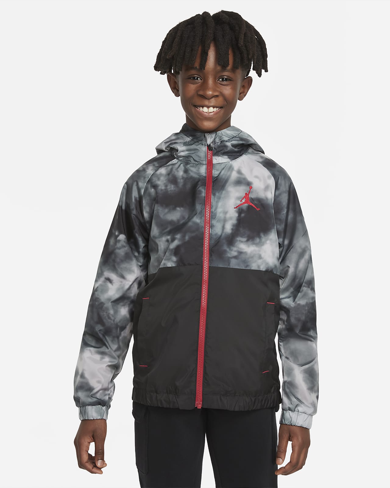 Chamarra con cierre completo para niños talla grande Jordan. Nike.com