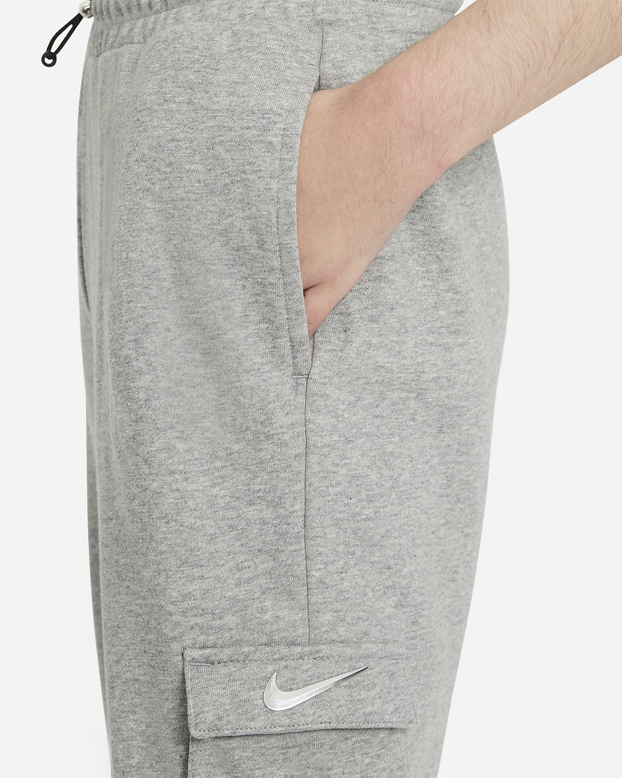 nike sportswear swoosh pants grey