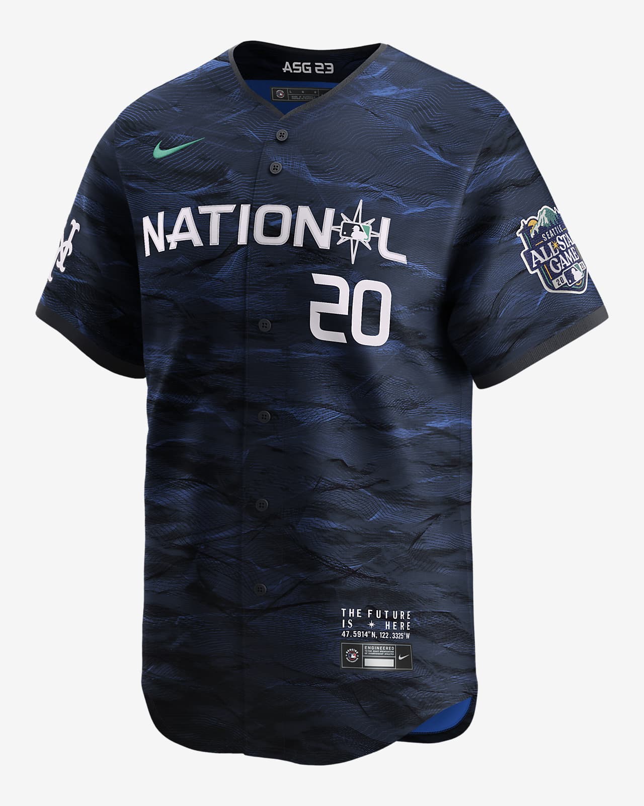 Seattle Mariners Nike Camo Jersey - Aqua