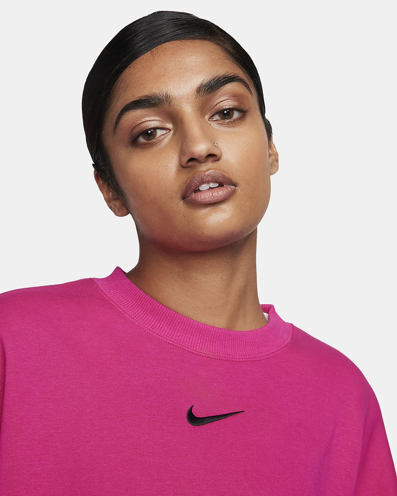 Nike Sportswear Phoenix Fleece Pullover Hoodie In Pink