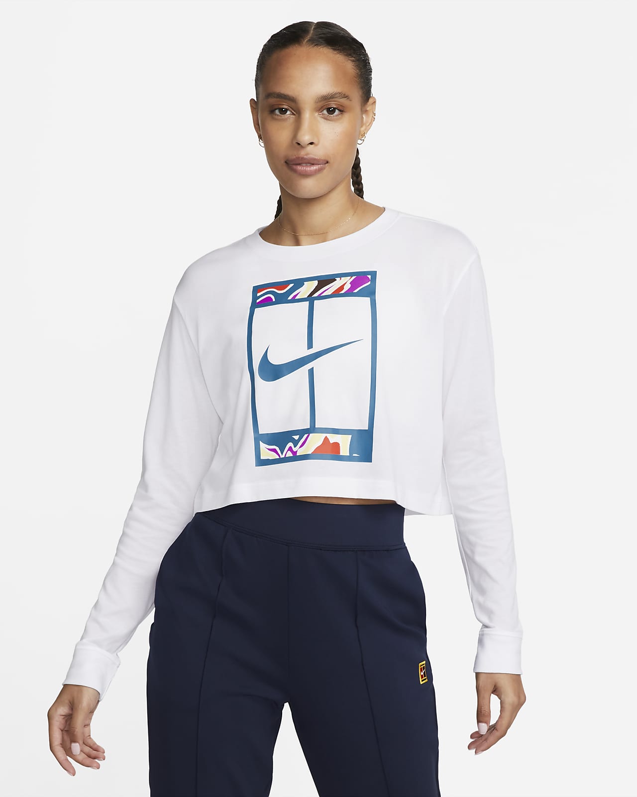 proporción Polinizador visión NikeCourt Dri-FIT Slam Camiseta de tenis corta de manga larga de tenis -  Mujer. Nike ES