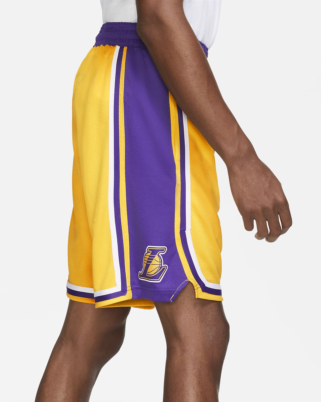 lakers purple swingman shorts