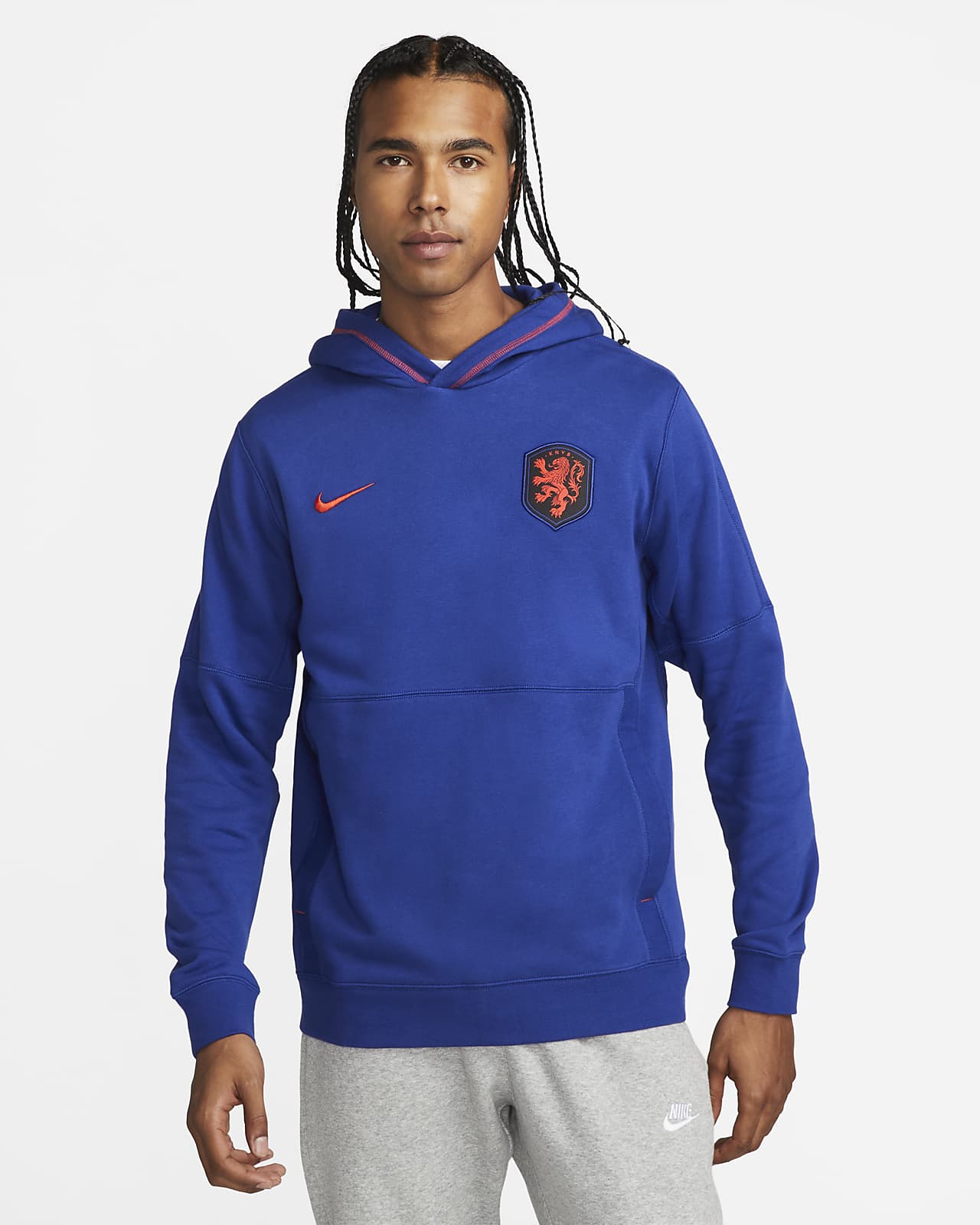 Netherlands Men's French Terry Football Hoodie