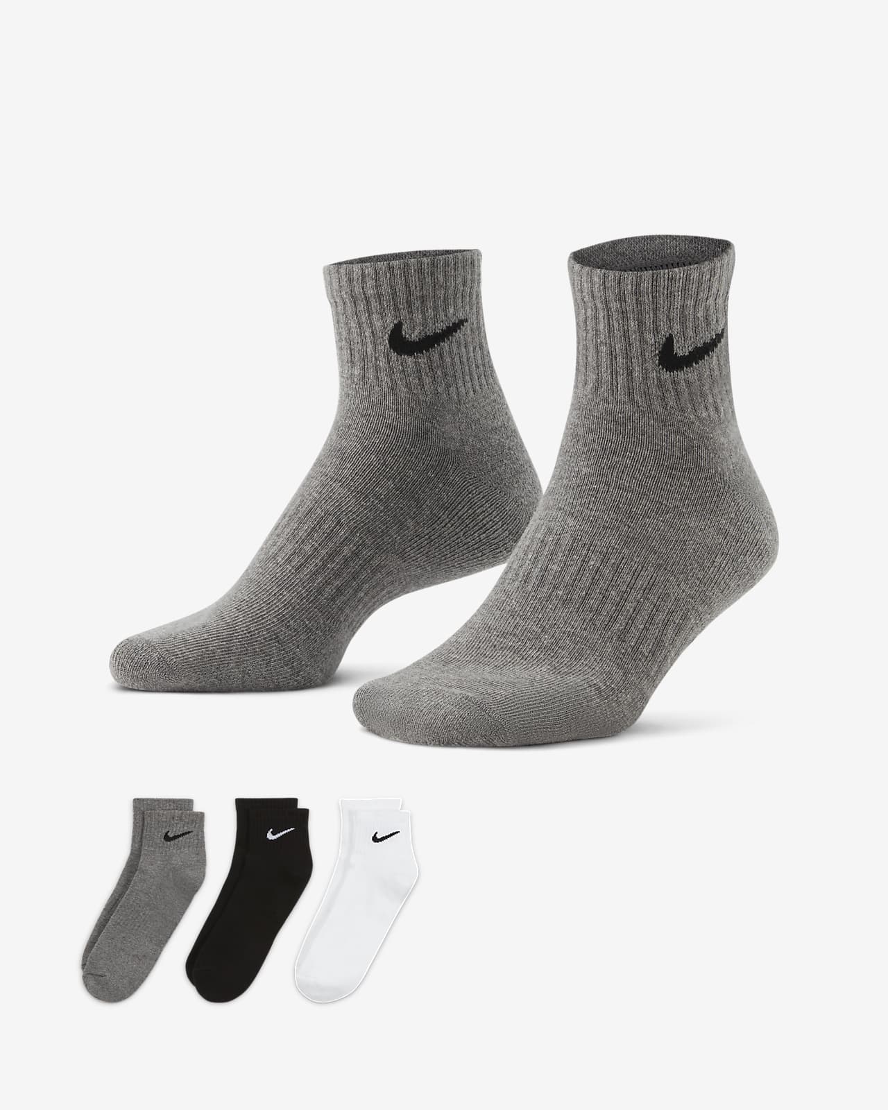 Nike Everyday Cushioned Training Ankle Socks (3 Pairs). Nike IN