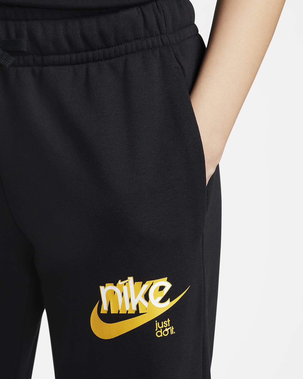 Nike Sportswear Club Fleece Women's Mid-Rise Wide-Leg French Terry Graphic  Trousers