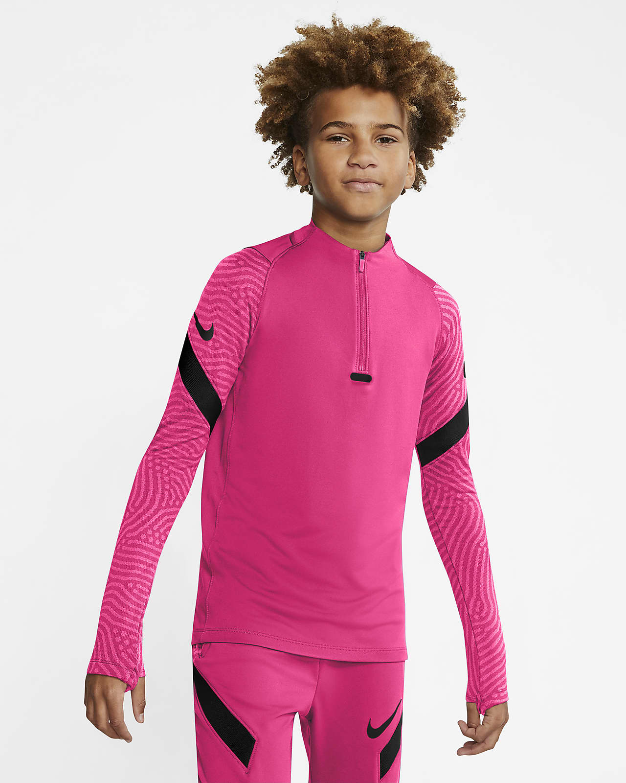 nike pink drill top