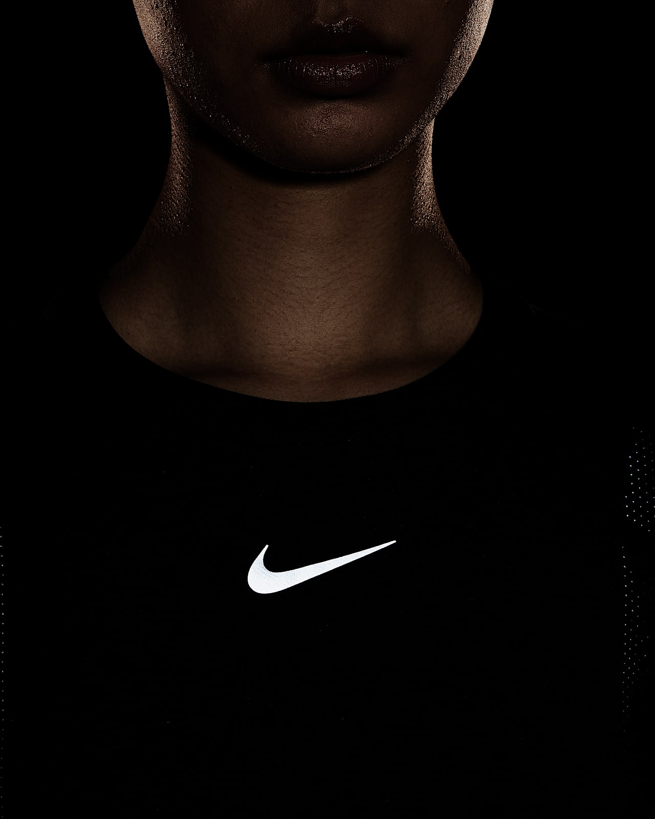 nike black running top