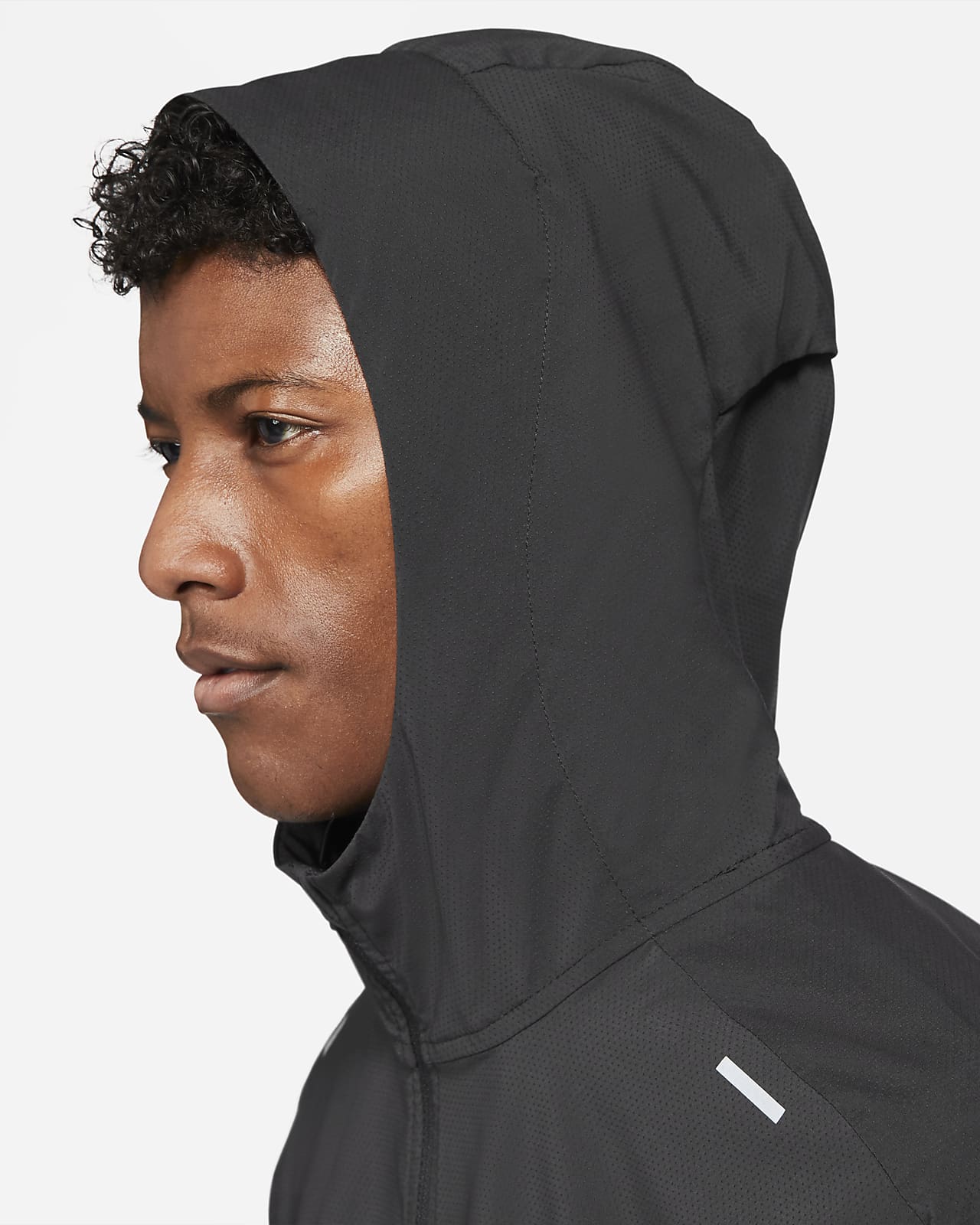 nike running windrunner hooded jacket in black