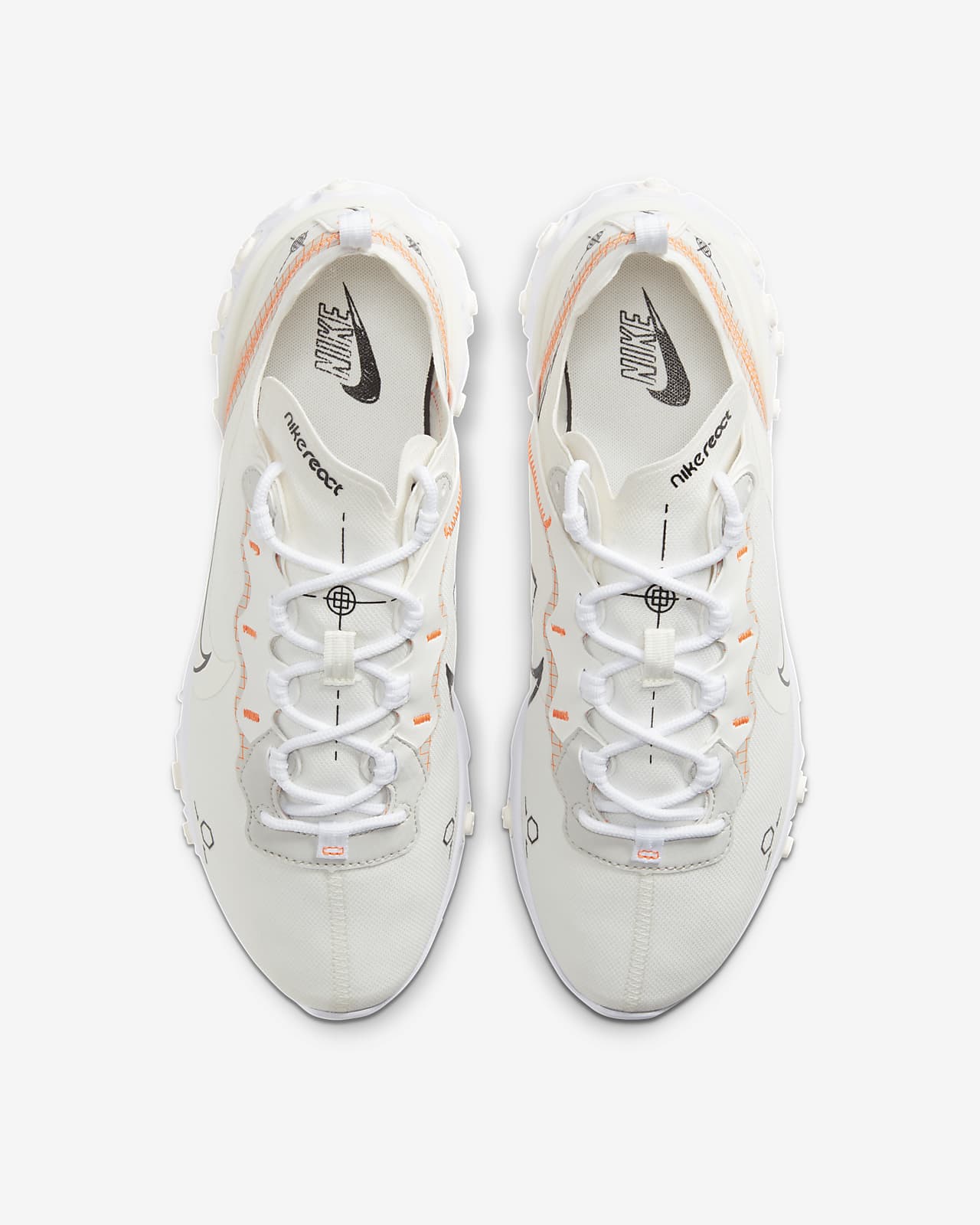nike beige react element 55 trainers