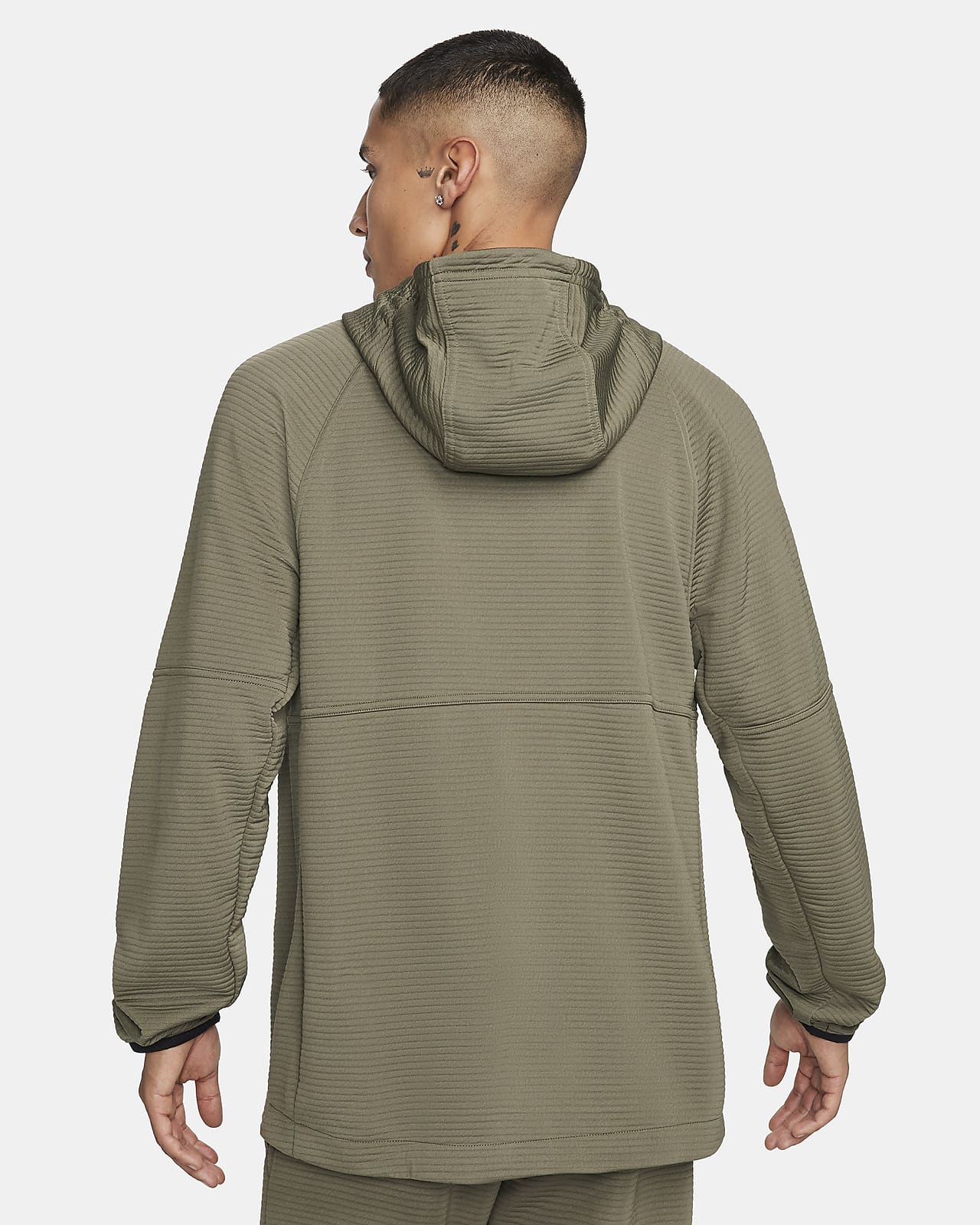 Mens Training Unstoppable Fleece Full Zip Hoodie - Khaki