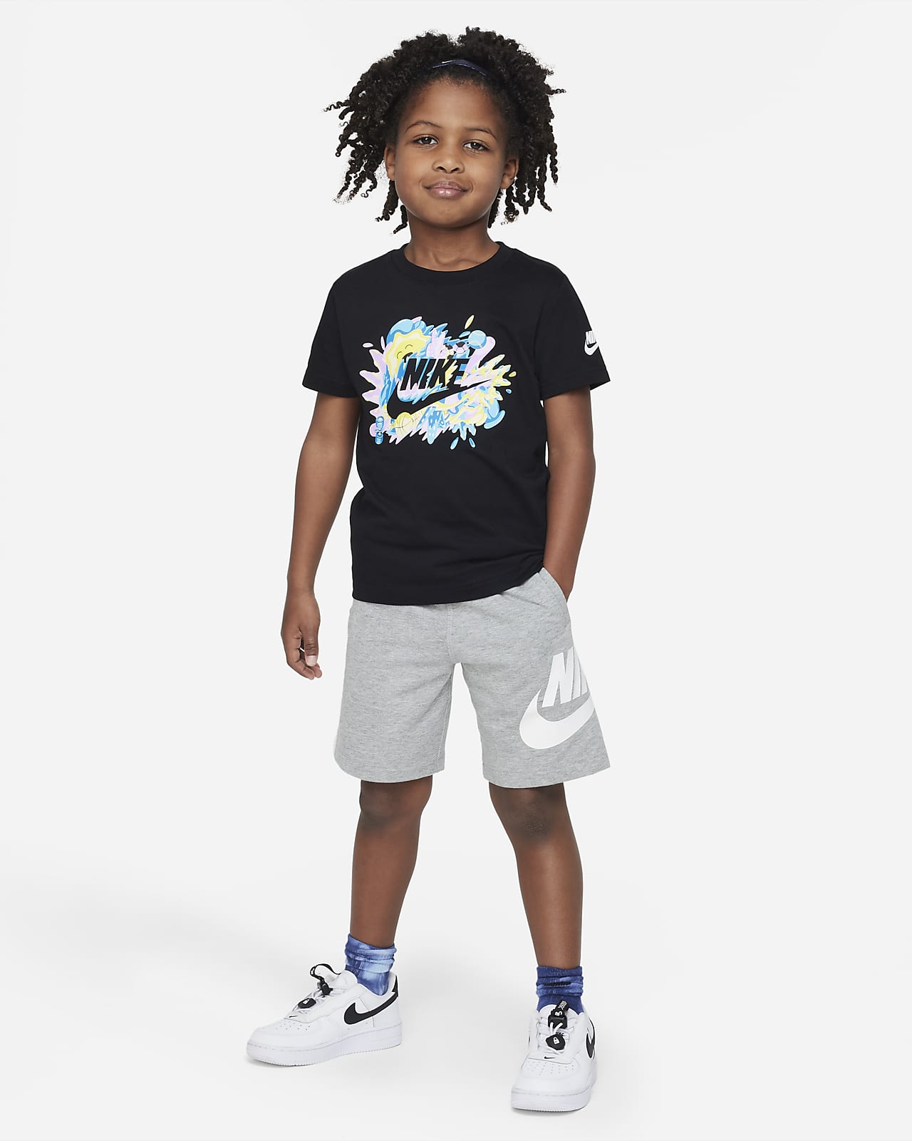 Little Splash Tee Kids\' Futura Nike T-Shirt. Sport