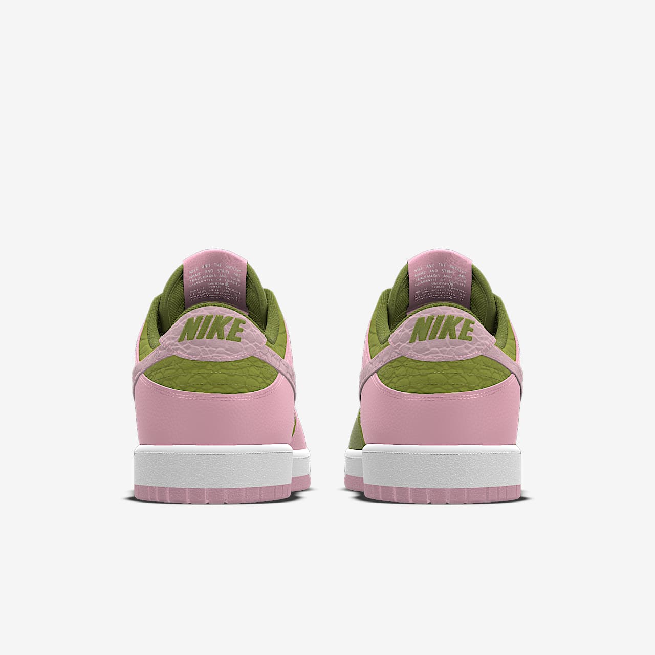 Purple pink green nike air dunks hotsell