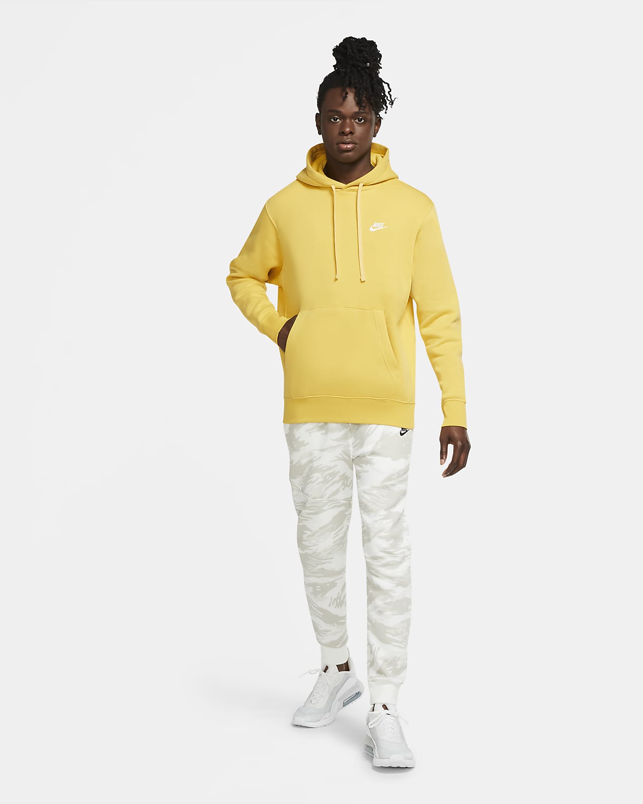 yellow and white nike hoodie