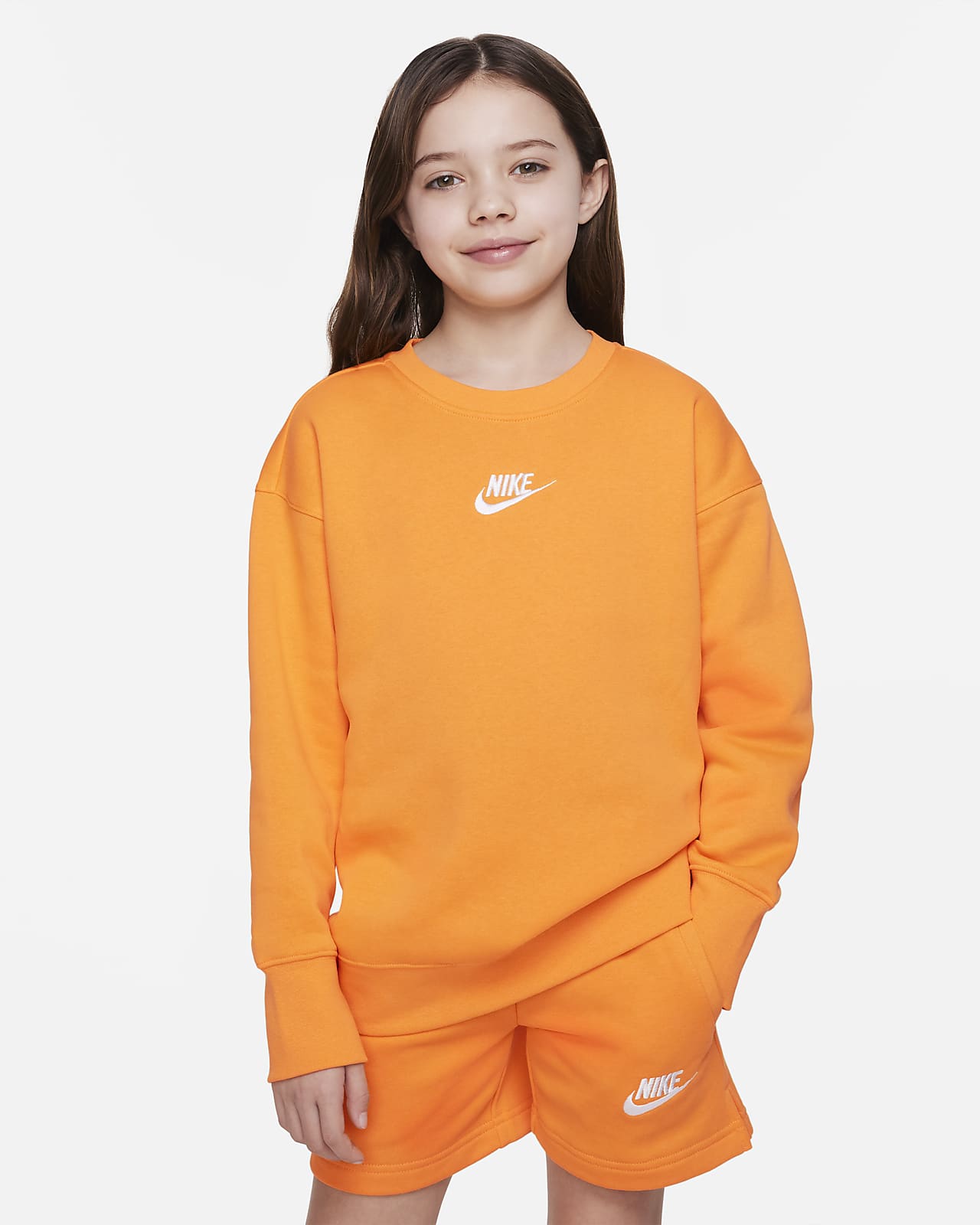 Sportswear Fleece Big Kids' (Girls') Crew Sweatshirt.
